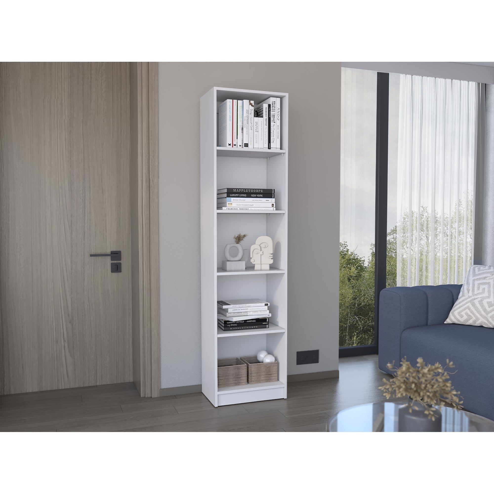 ESTANTE BIBLIOTECA HOME-E 5 NIVELES BLANCO - 5