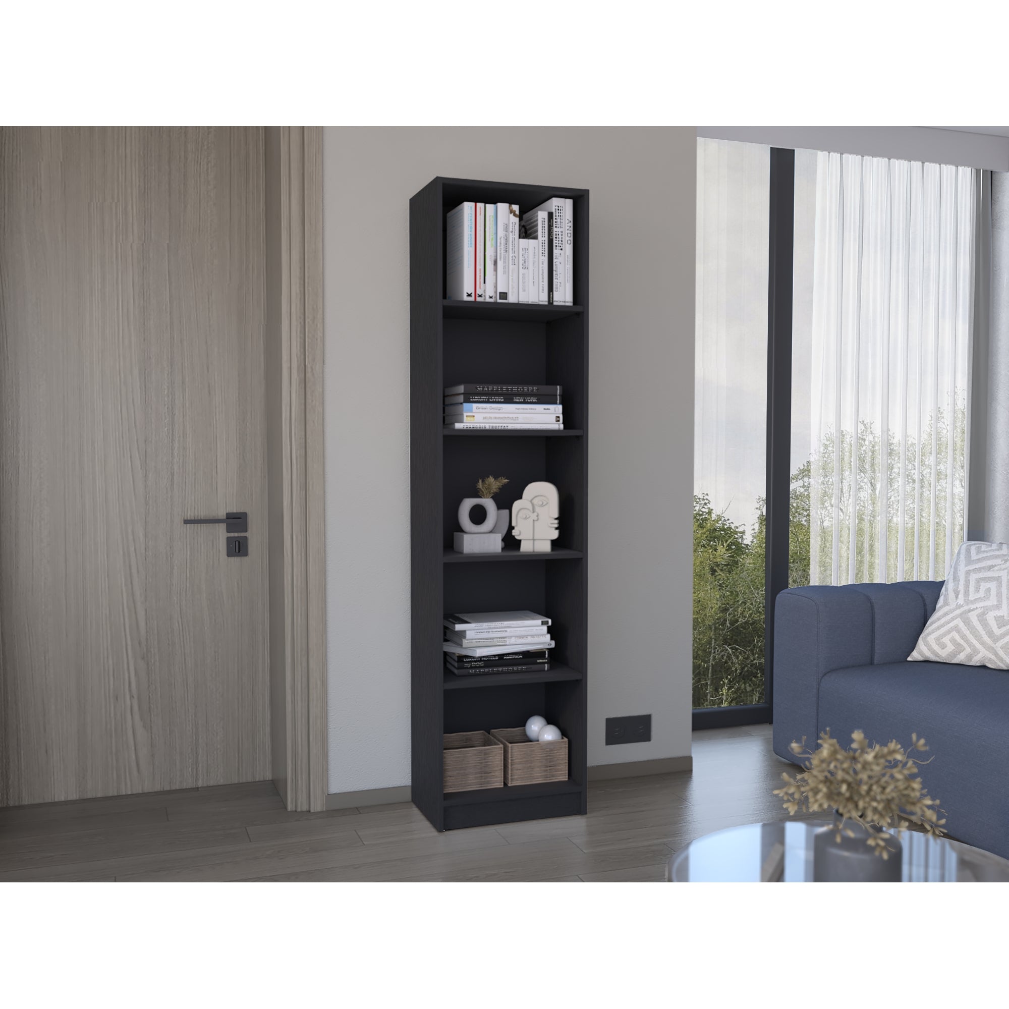ESTANTE BIBLIOTECA HOME-E 5 NIVELES WENGUE - 5