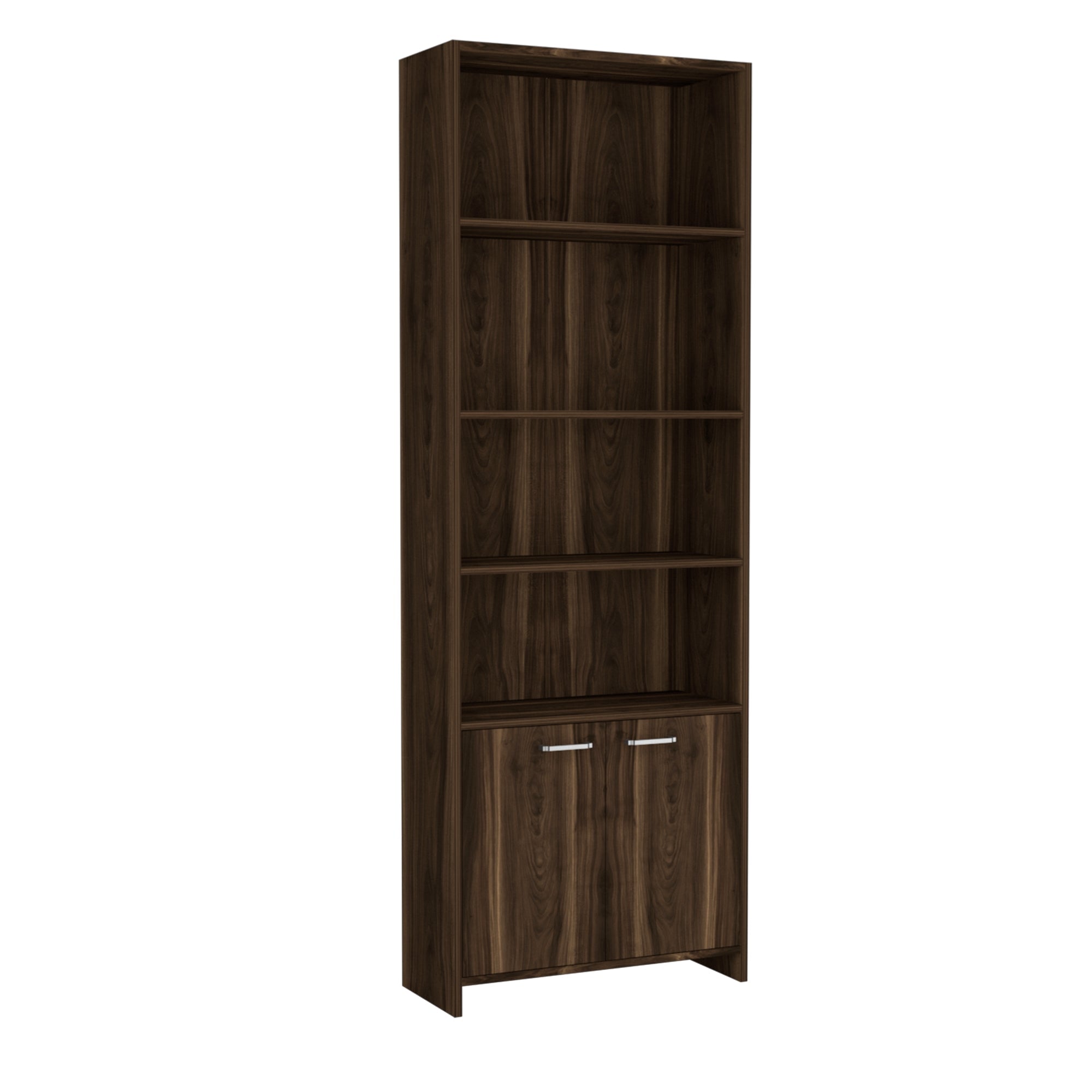 BIBLIOTECA LISA 180X63X26 CM 2 CON PUERTAS CAFE  OSCURO - 3
