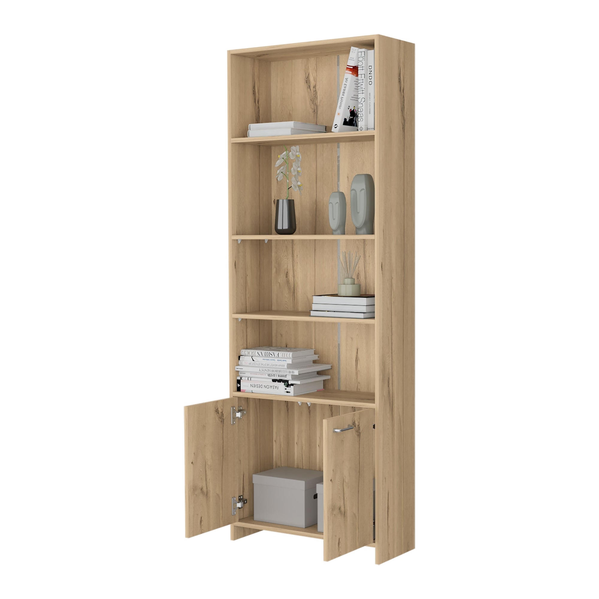 BIBLIOTECA LISA 180X63X26 CM 2 CON PUERTAS DUNA - 1