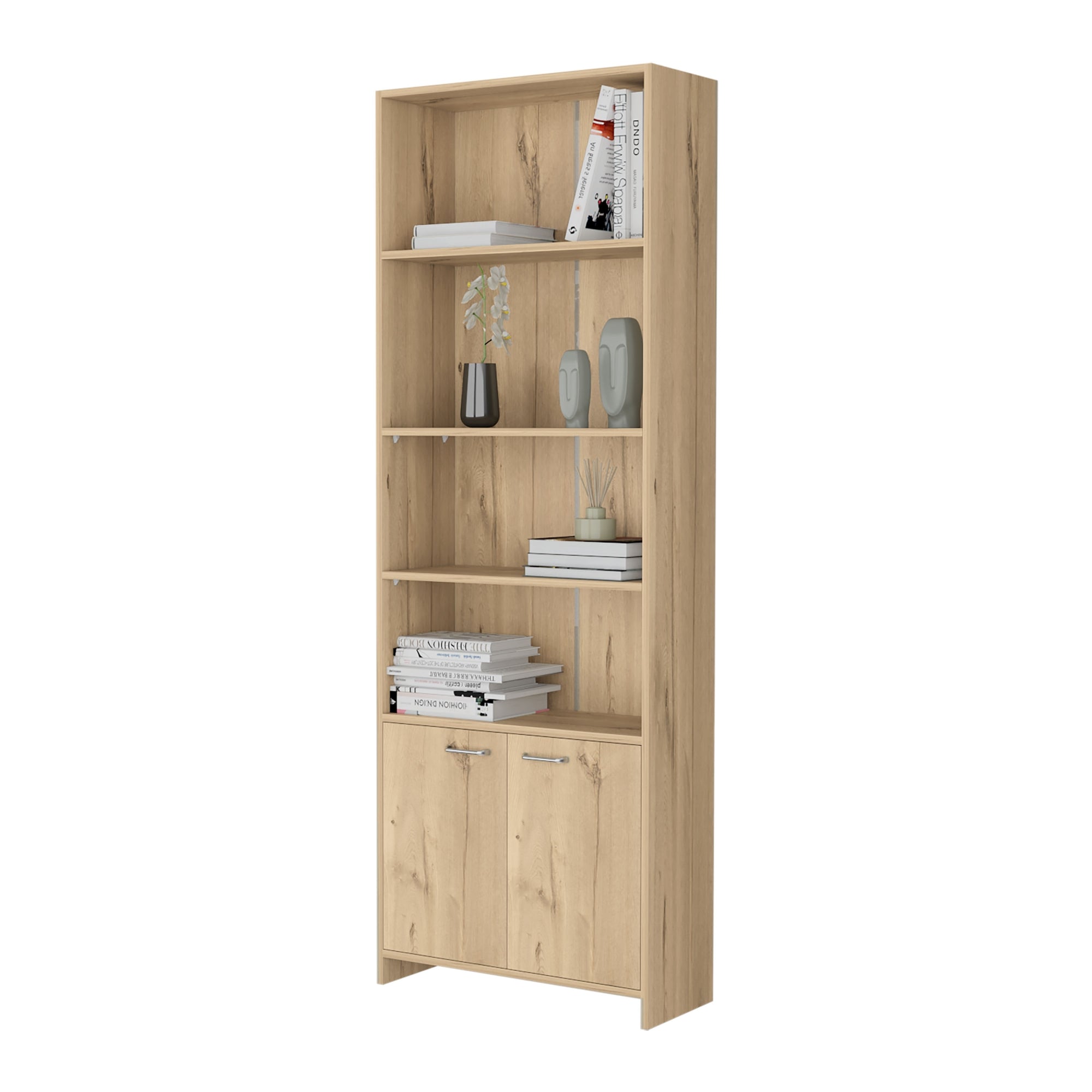 BIBLIOTECA LISA 180X63X26 CM 2 CON PUERTAS DUNA - 2