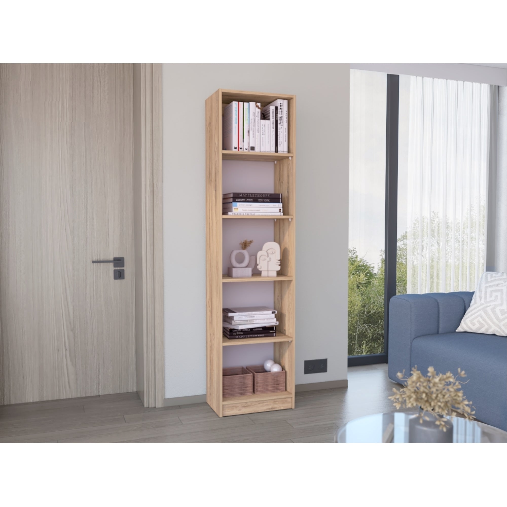 ESTANTE BIBLIOTECA HOME-E 5 NIVELES MACADAMIA - 9