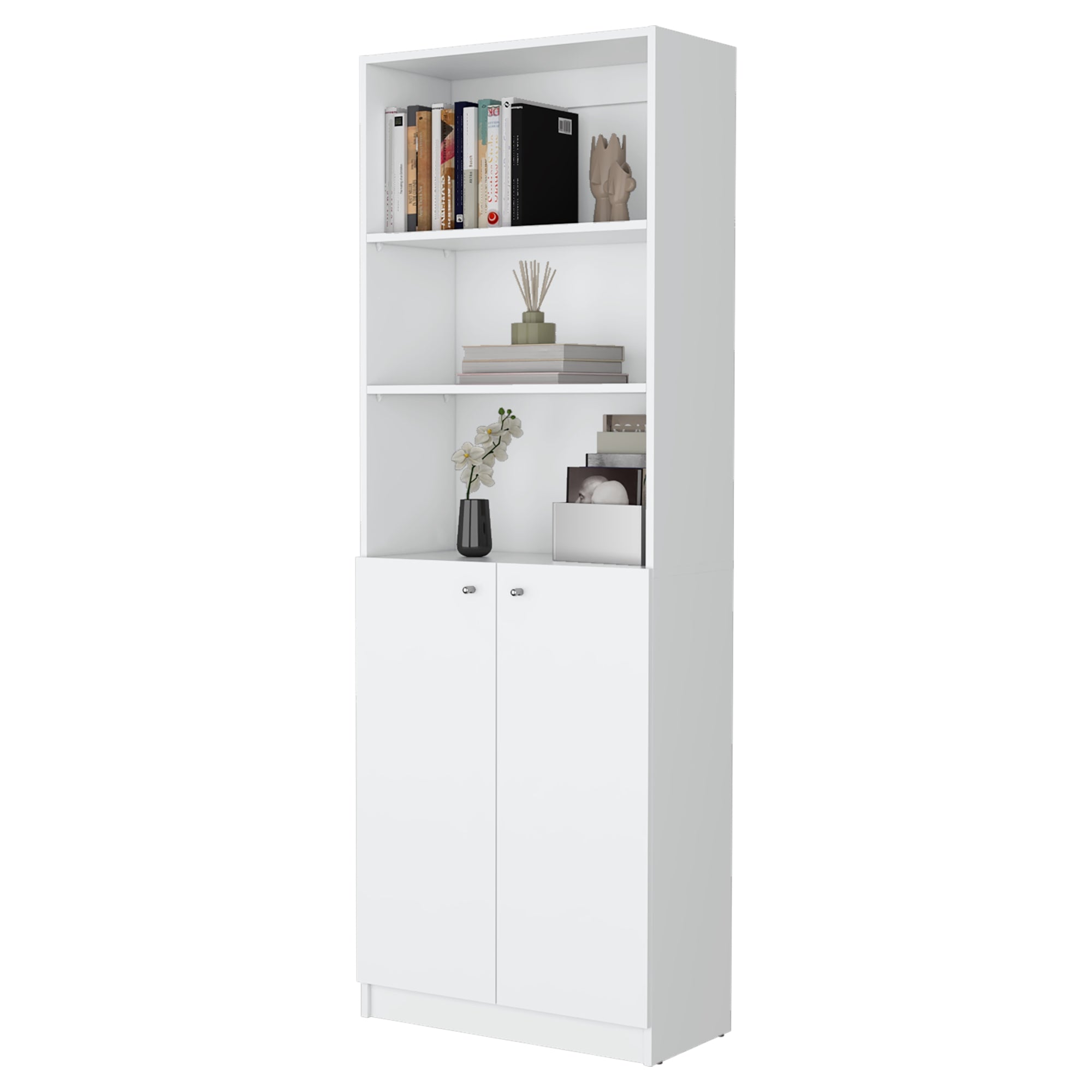 BIBIOTECA HOME 2 PUERTAS 5 NIVELES BLANCO 180,6X62,8X29,9 CM - 1