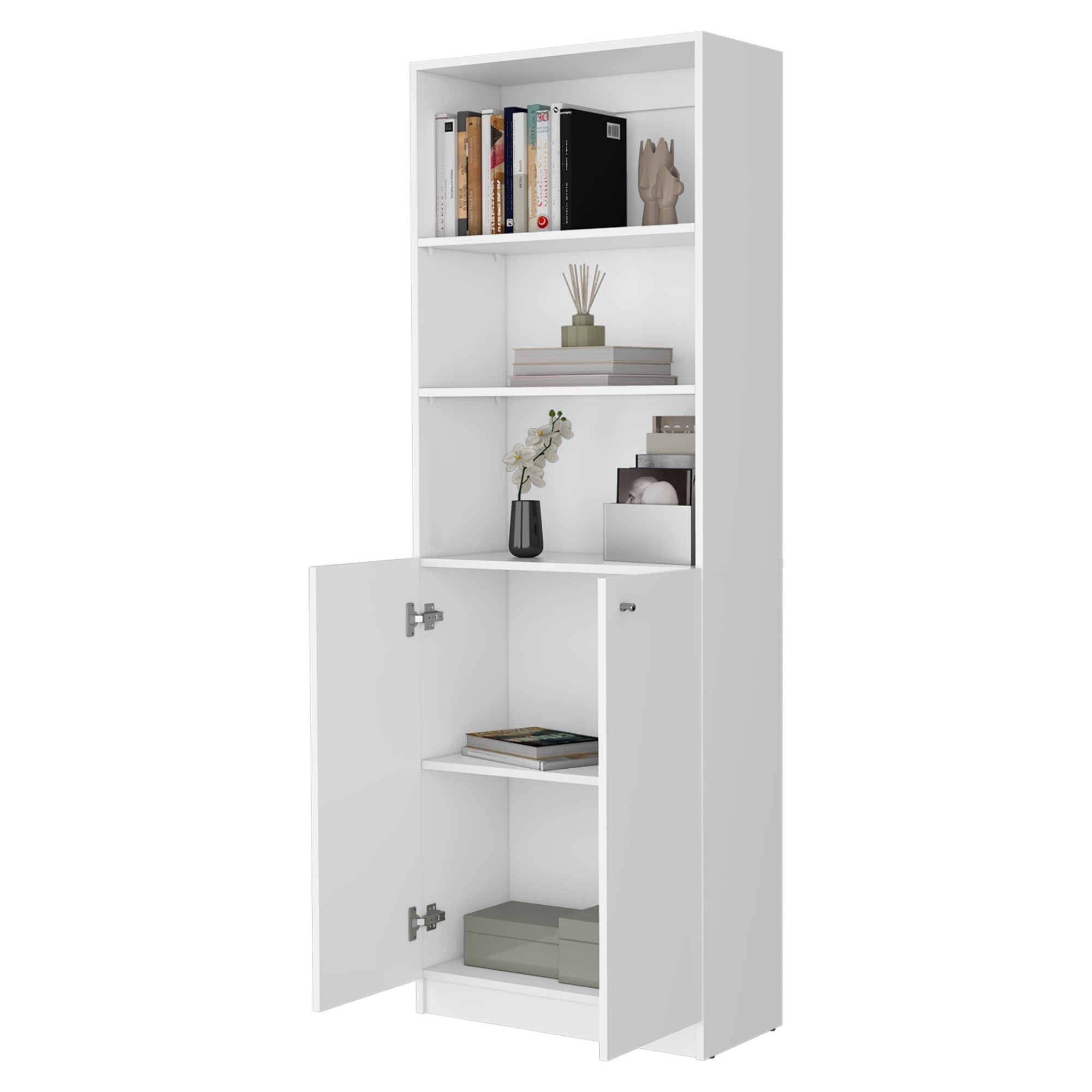 BIBIOTECA HOME 2 PUERTAS 5 NIVELES BLANCO 180,6X62,8X29,9 CM - 2