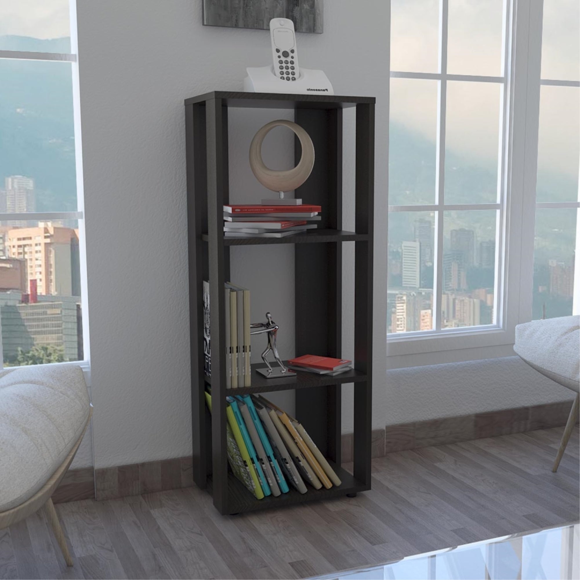 LIBRERO OFFICE W-40 - WENGUE 100X40X25 CM - 5