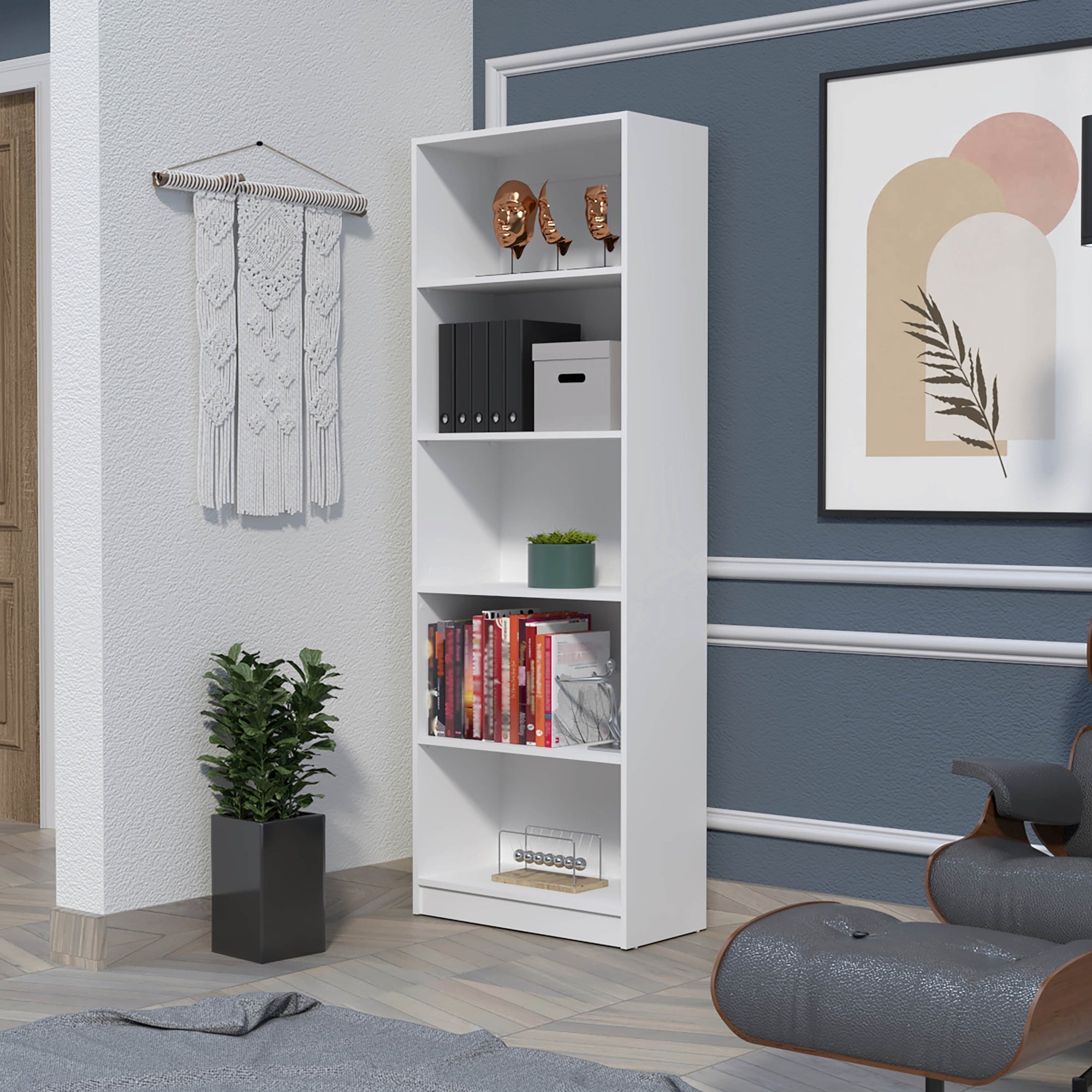 ESTANTE HOME-E M3 5 NIVELES BLANCO - 6