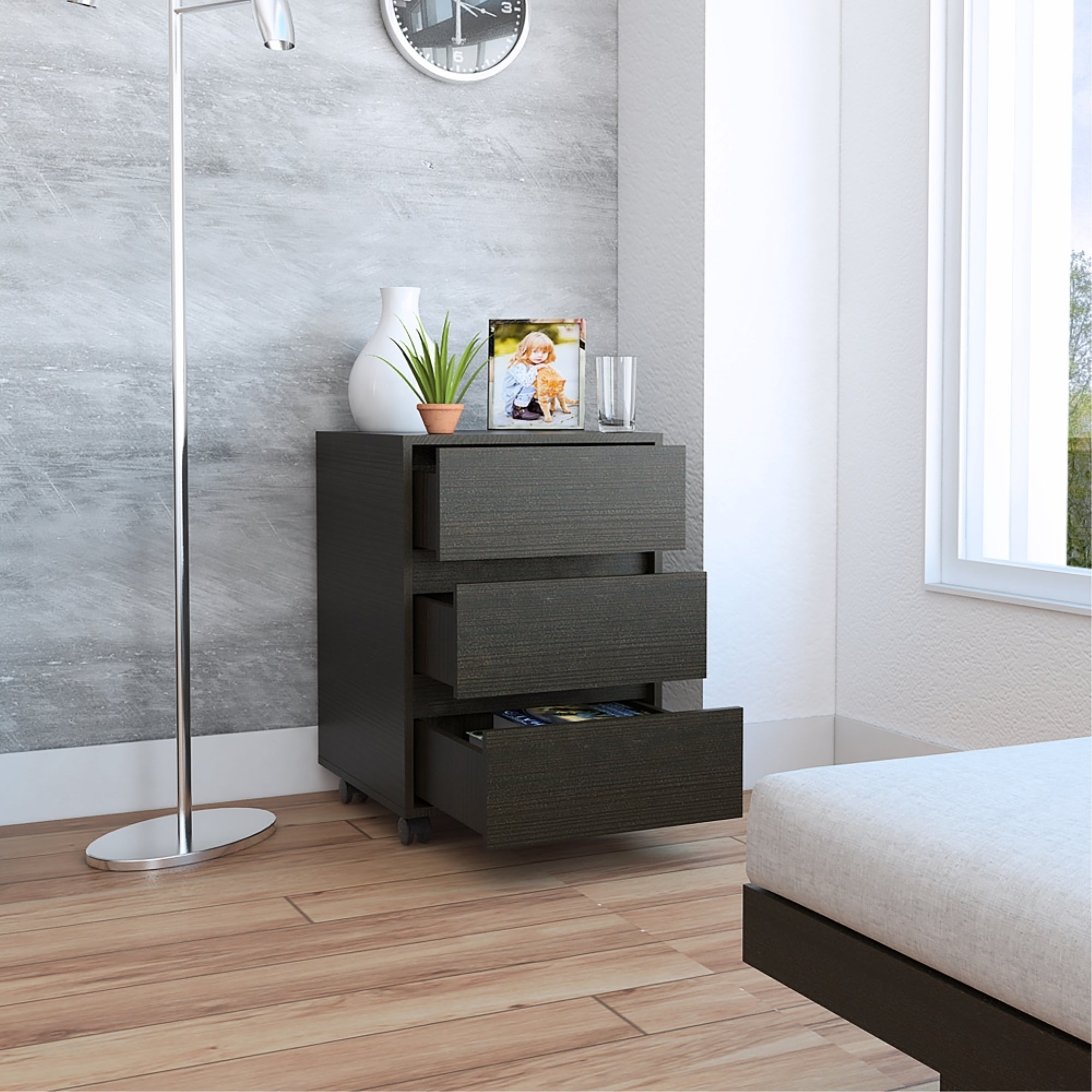 CAJONERA OFFICE 3 CAJONES WENGUE - 6