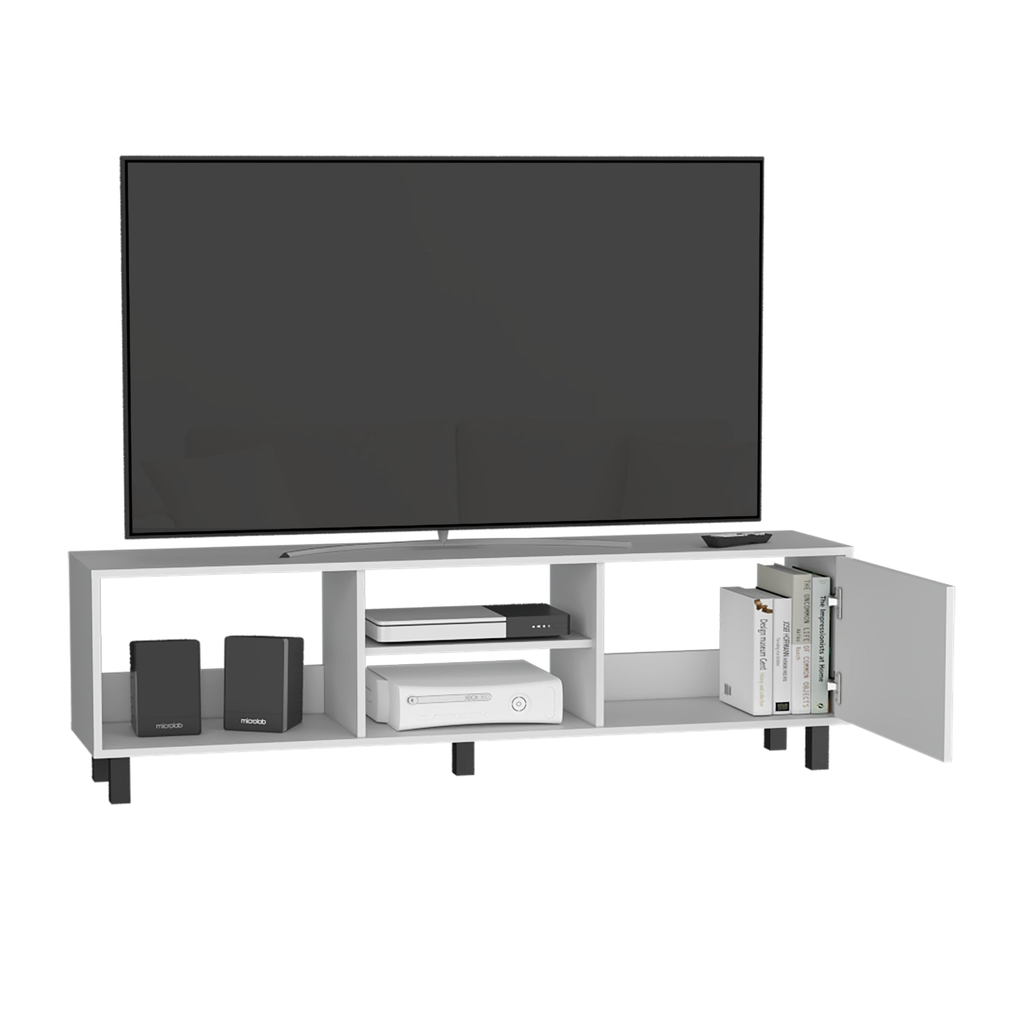RACK TV 65' TUNEZ 1 PUERTA BLANCO 47,5X160X35 CM - 1