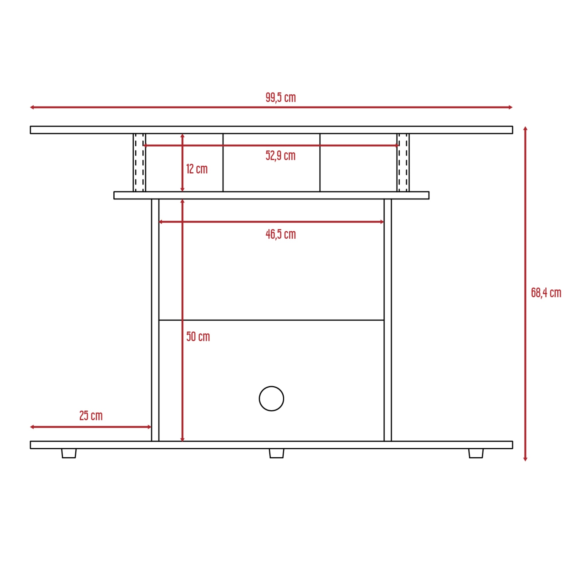 RACK TV 43' INVY WENGUE 68,4X99,5X40,3 CM - 7