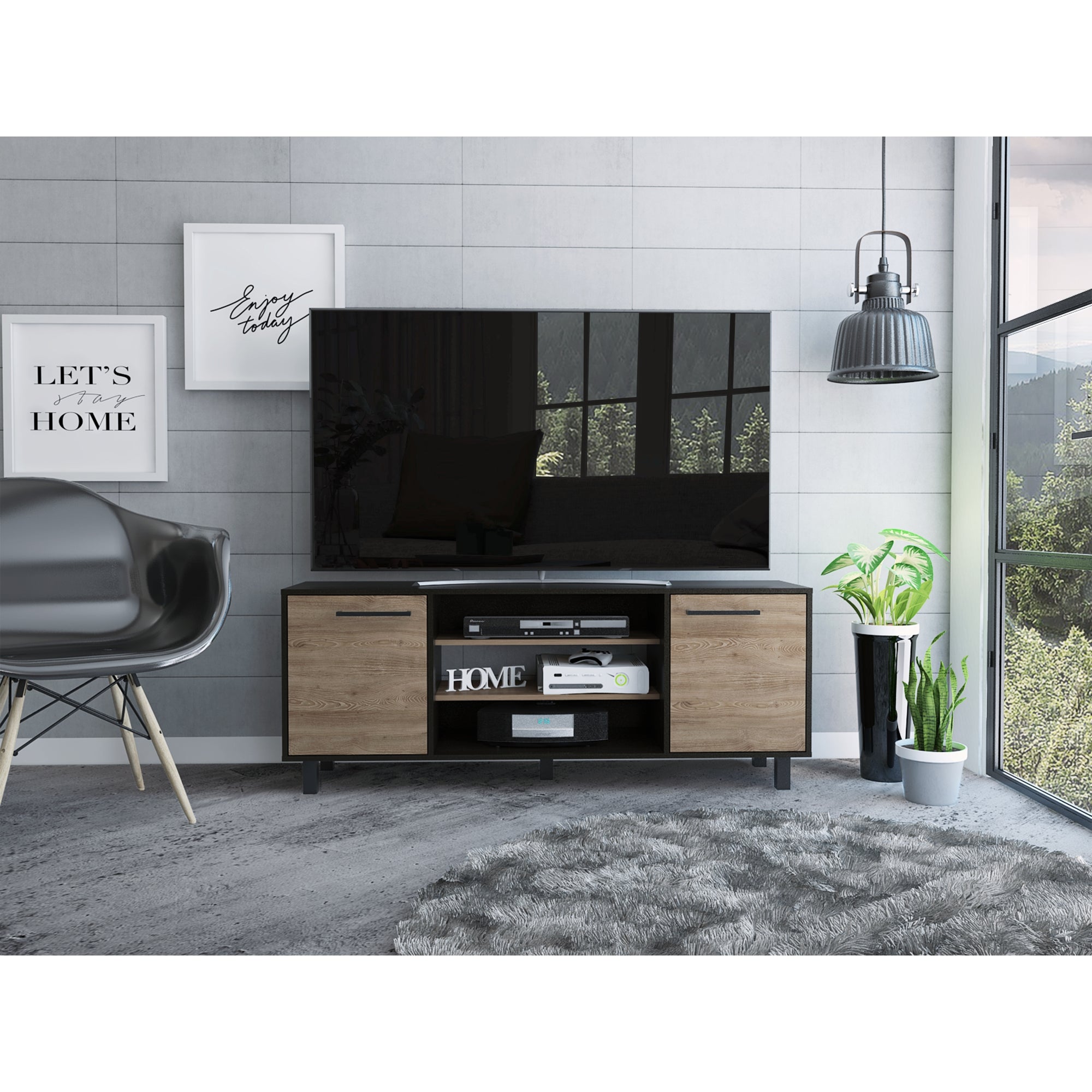 RACK TV 65' KAIA WENGUE Y MIEL 61X155,5X38,8 CM - 12