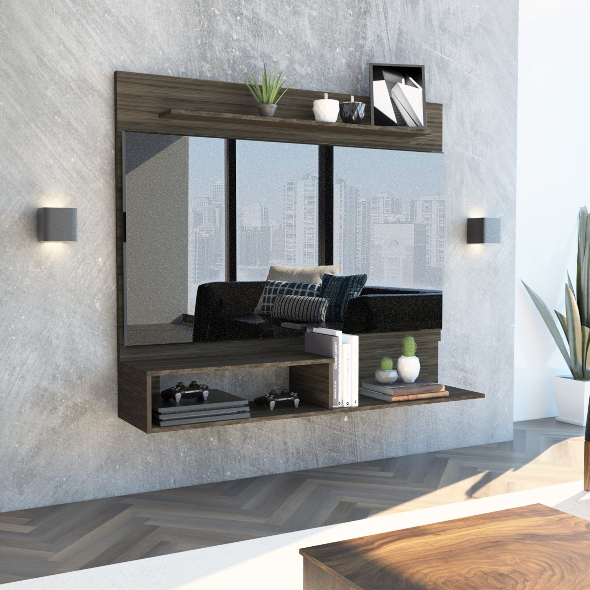 PANEL TV 55' BEIJING 120X140X31,5 CM COÑAC - 5