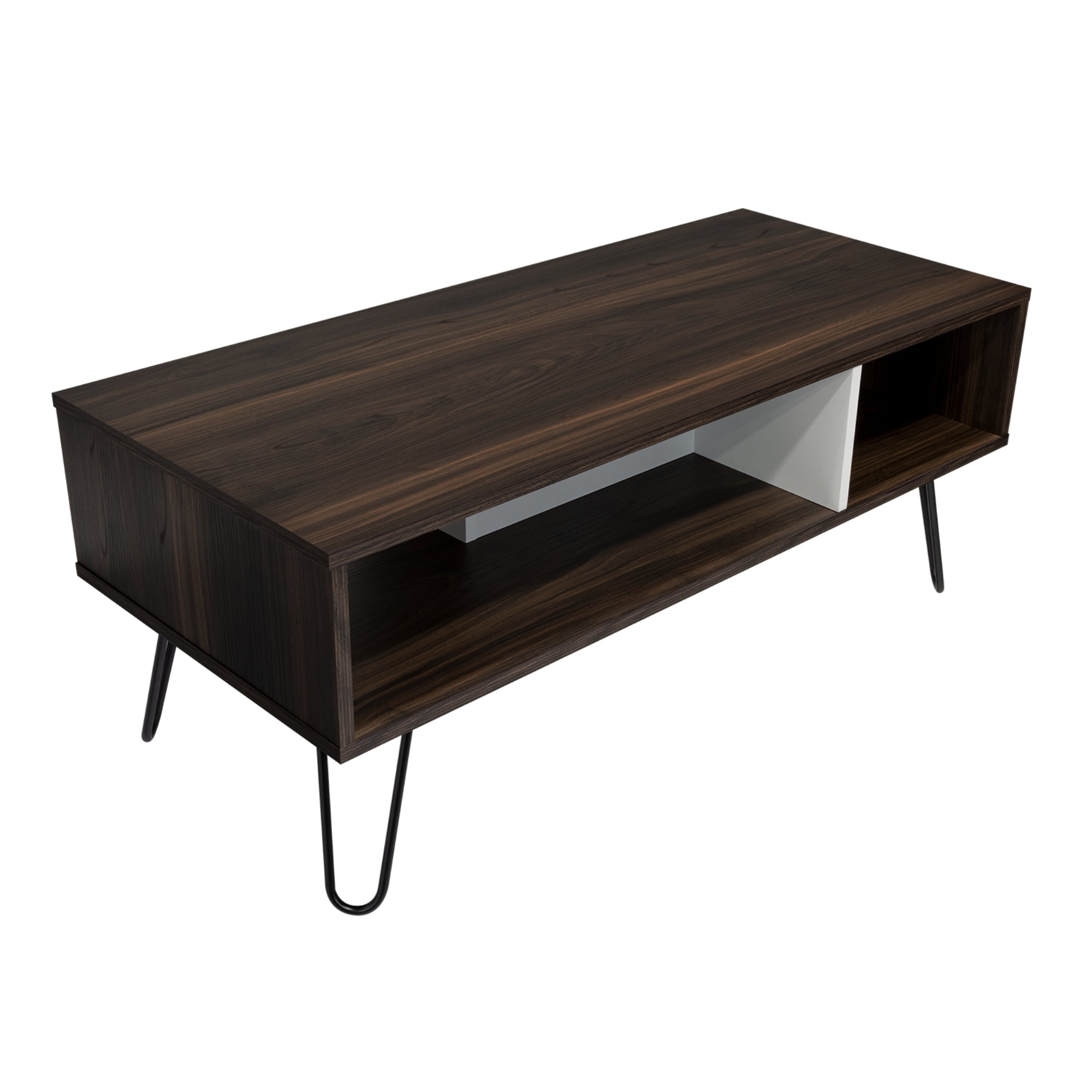 MESA DE CENTRO VASSEL 40X101,1X45 CM CAFE Y BLANCO - 3