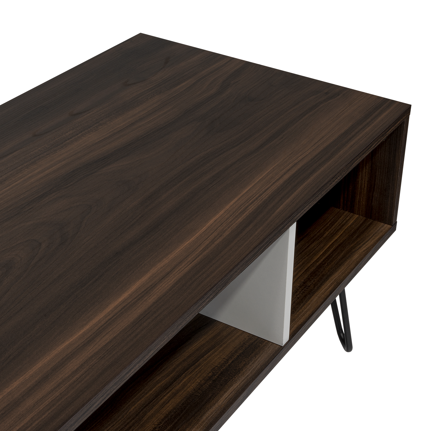 MESA DE CENTRO VASSEL 40X101,1X45 CM CAFE Y BLANCO - 5
