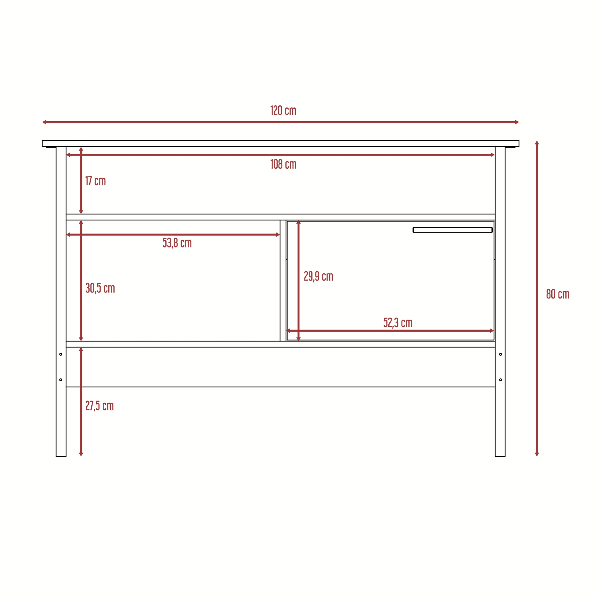 ARRIMO 1 PUERTA MAGNUM 80X120X35 CM MIEL - 3