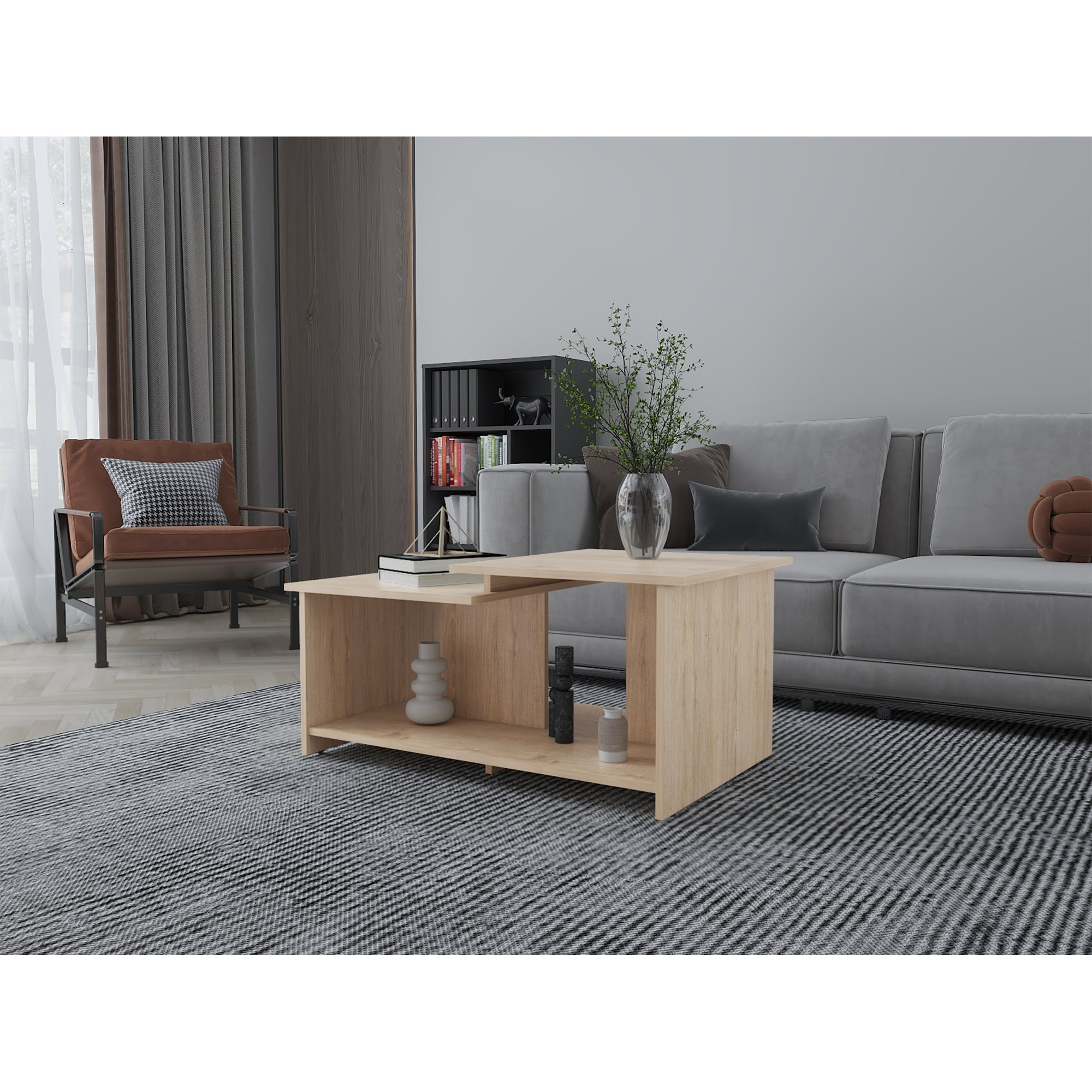 MESA DE CENTRO WEMA ROVERE 41,6X89,3X53,1 CM - 7