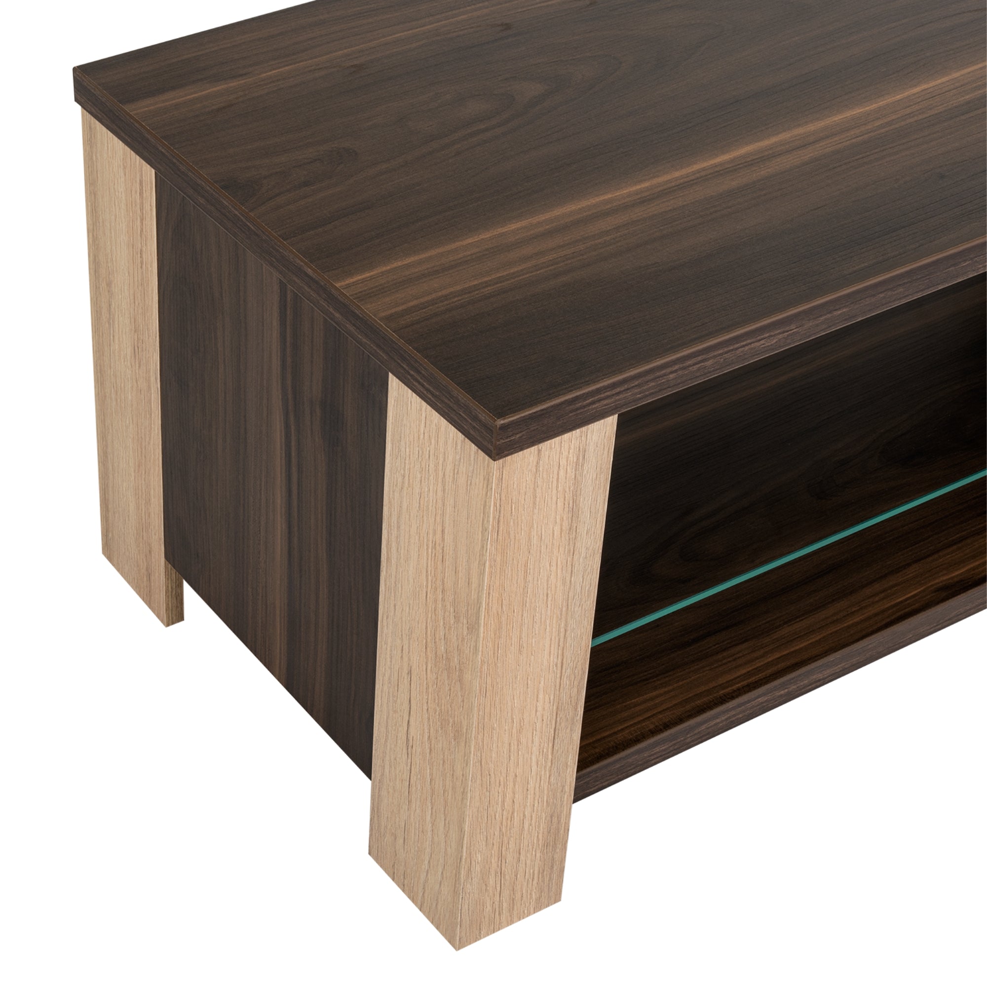MESA DE CENTRO ATHINA 1 REPISA CAFE OSCURO Y ROVERE - 8