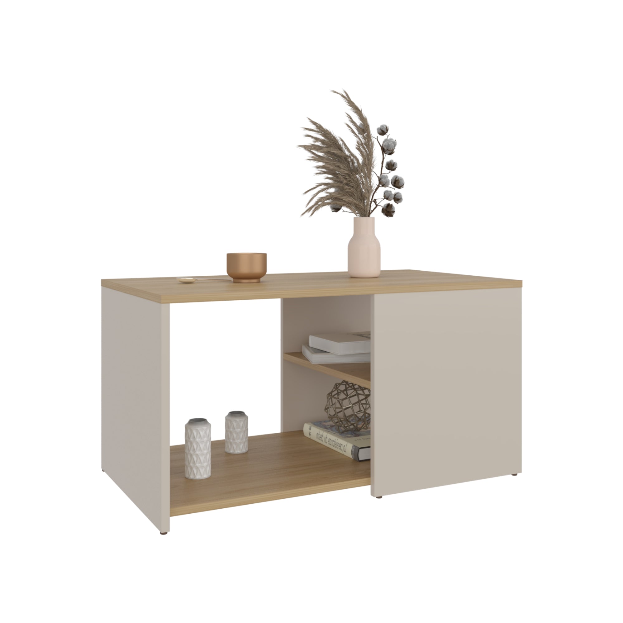 MESA DE CENTRO ADEL 80X45X42,1 CM CAPRI Y FRESNO - 1