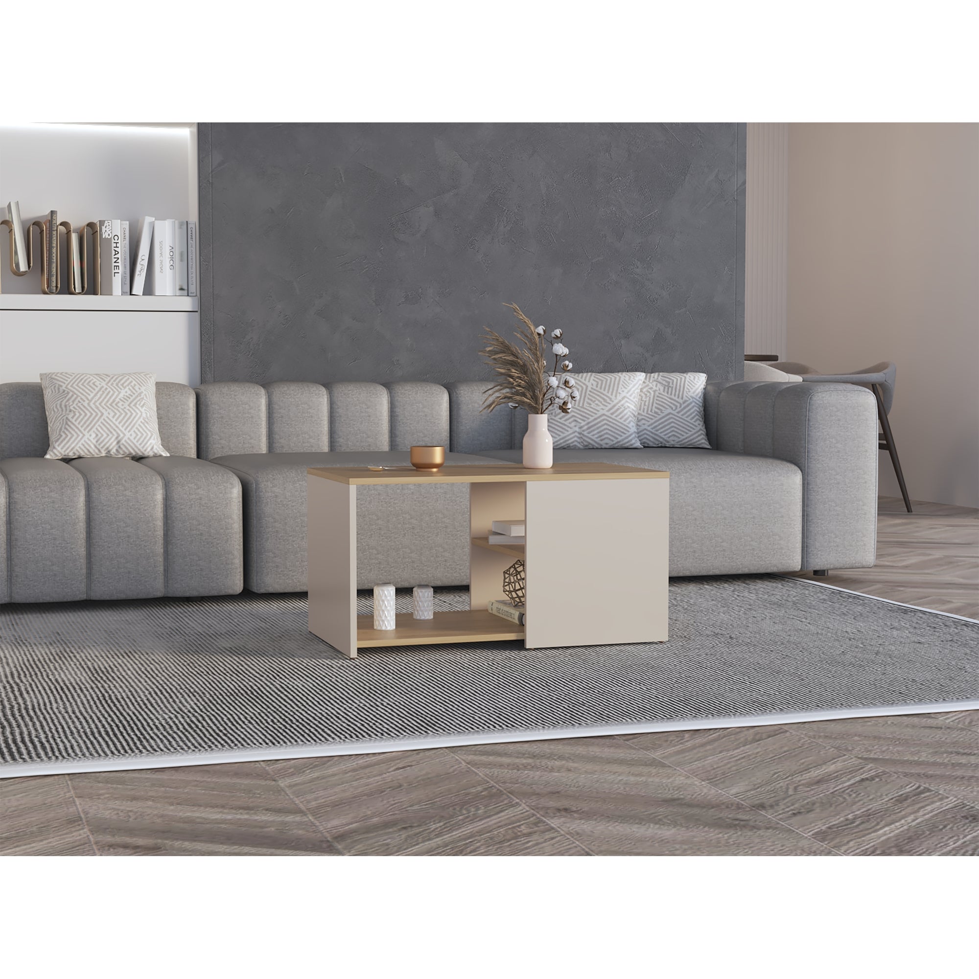 MESA DE CENTRO ADEL 80X45X42,1 CM CAPRI Y FRESNO - 5