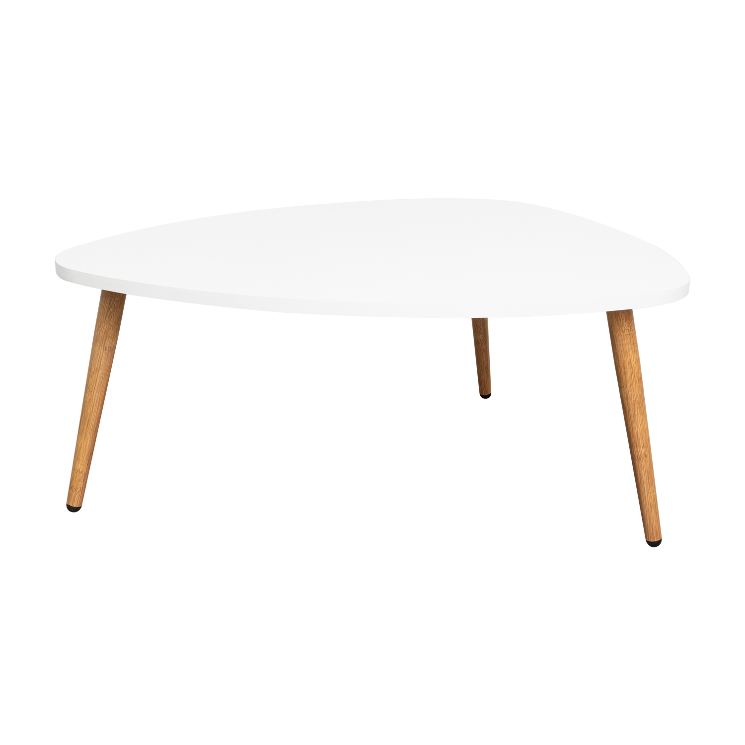 MESA DE CENTRO NARVIK BORDES OVALADOS BLANCO - 5