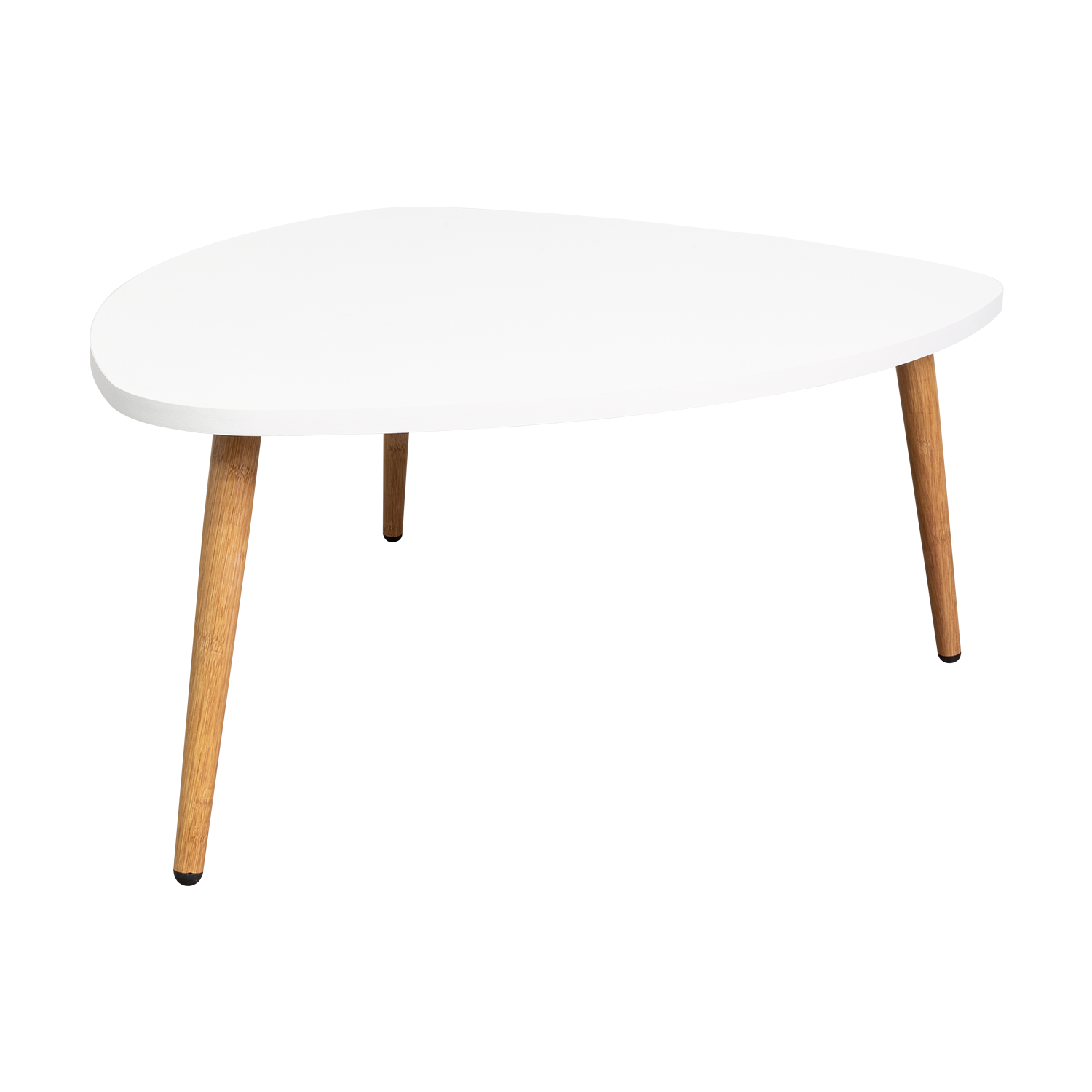 MESA DE CENTRO NARVIK BORDES OVALADOS BLANCO - 6