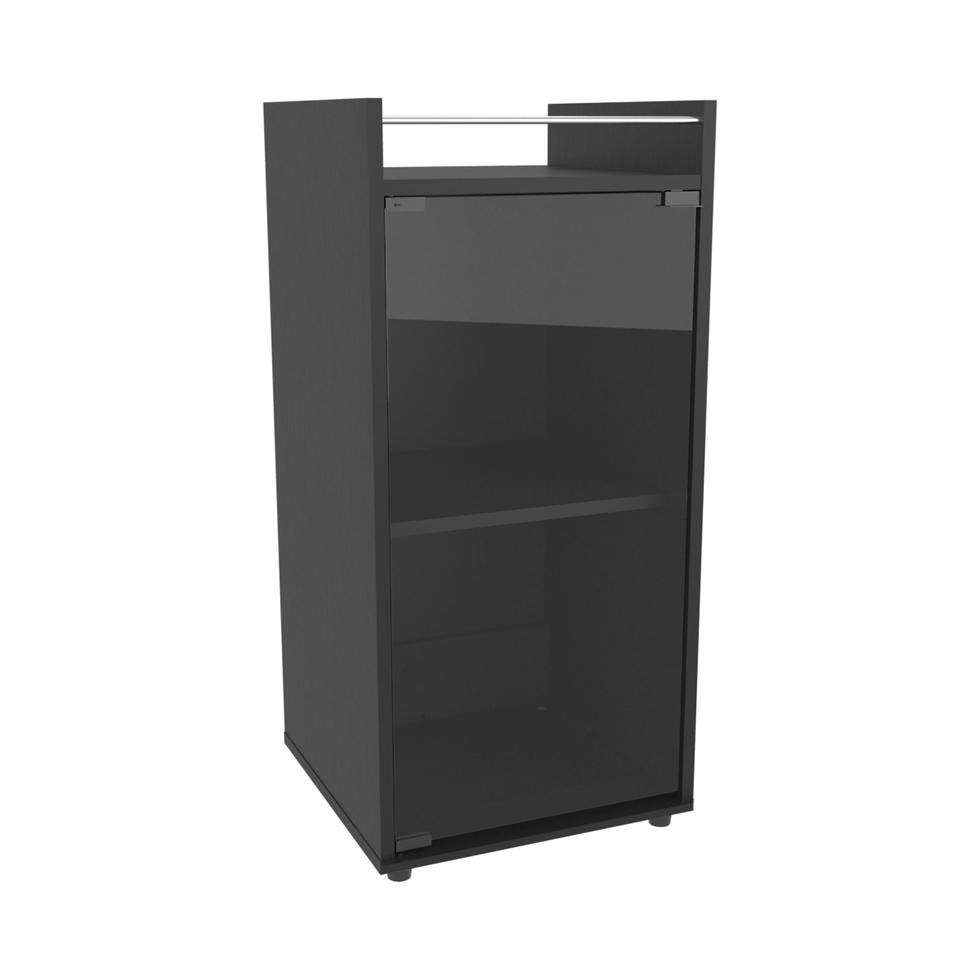 BAR BAJO THEBA 1 PUERTA VIDRIO 81,3X38,1X37,6 CM WENGUE - 3