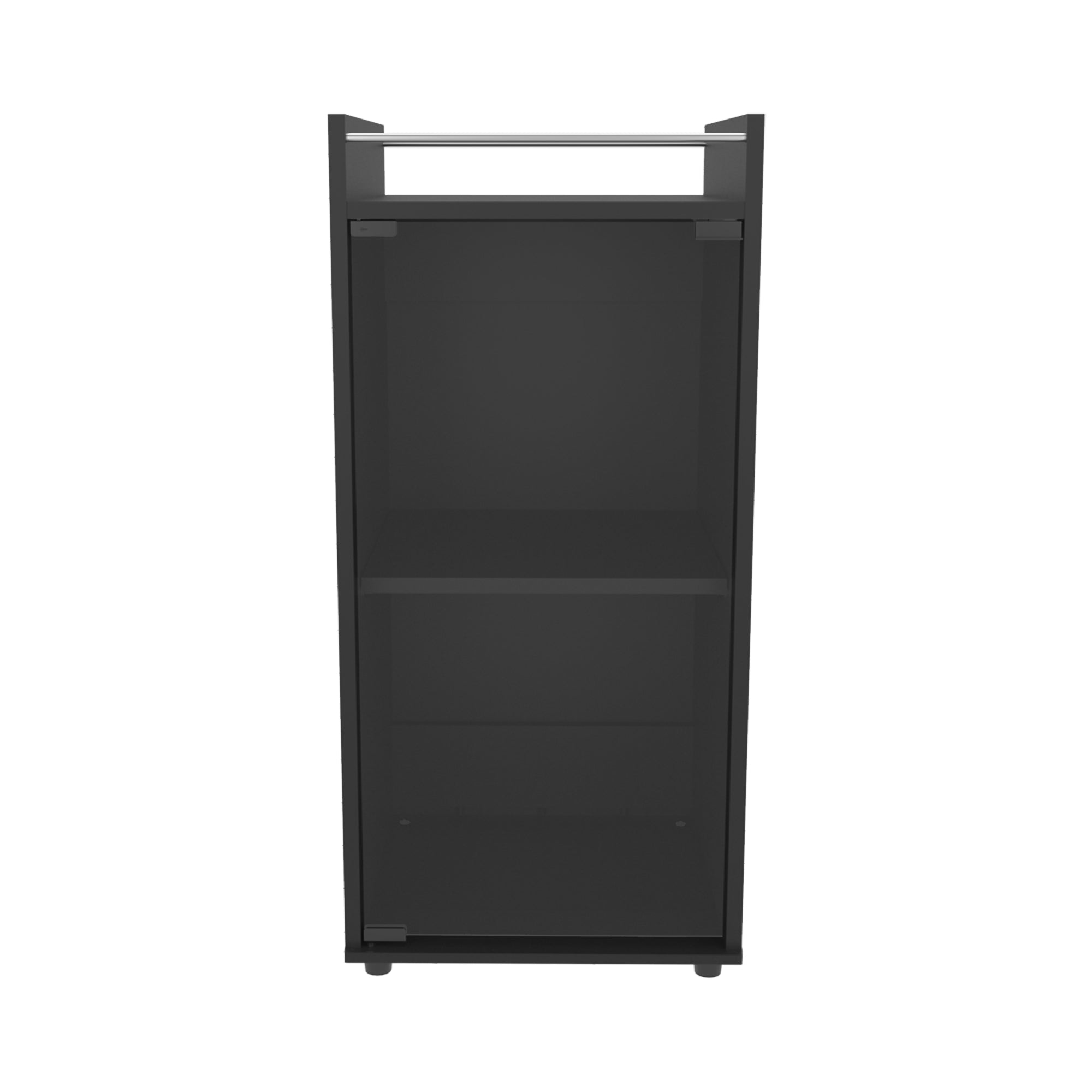 BAR BAJO THEBA 1 PUERTA VIDRIO 81,3X38,1X37,6 CM WENGUE - 4