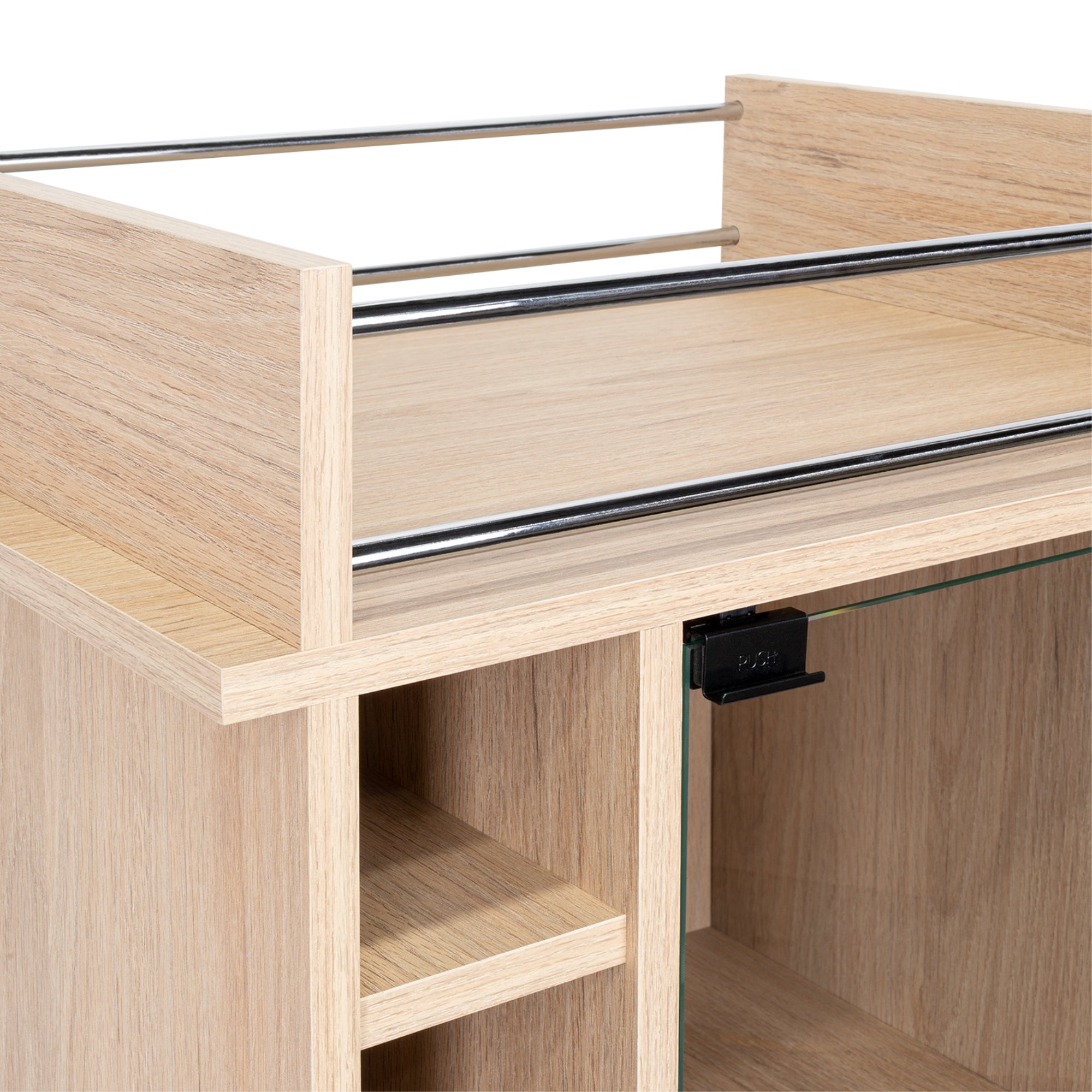 MUEBLE BAR DUKAT ROVERE 6 BOTELLEROS 89X41X55 CM CON RUEDAS - 8
