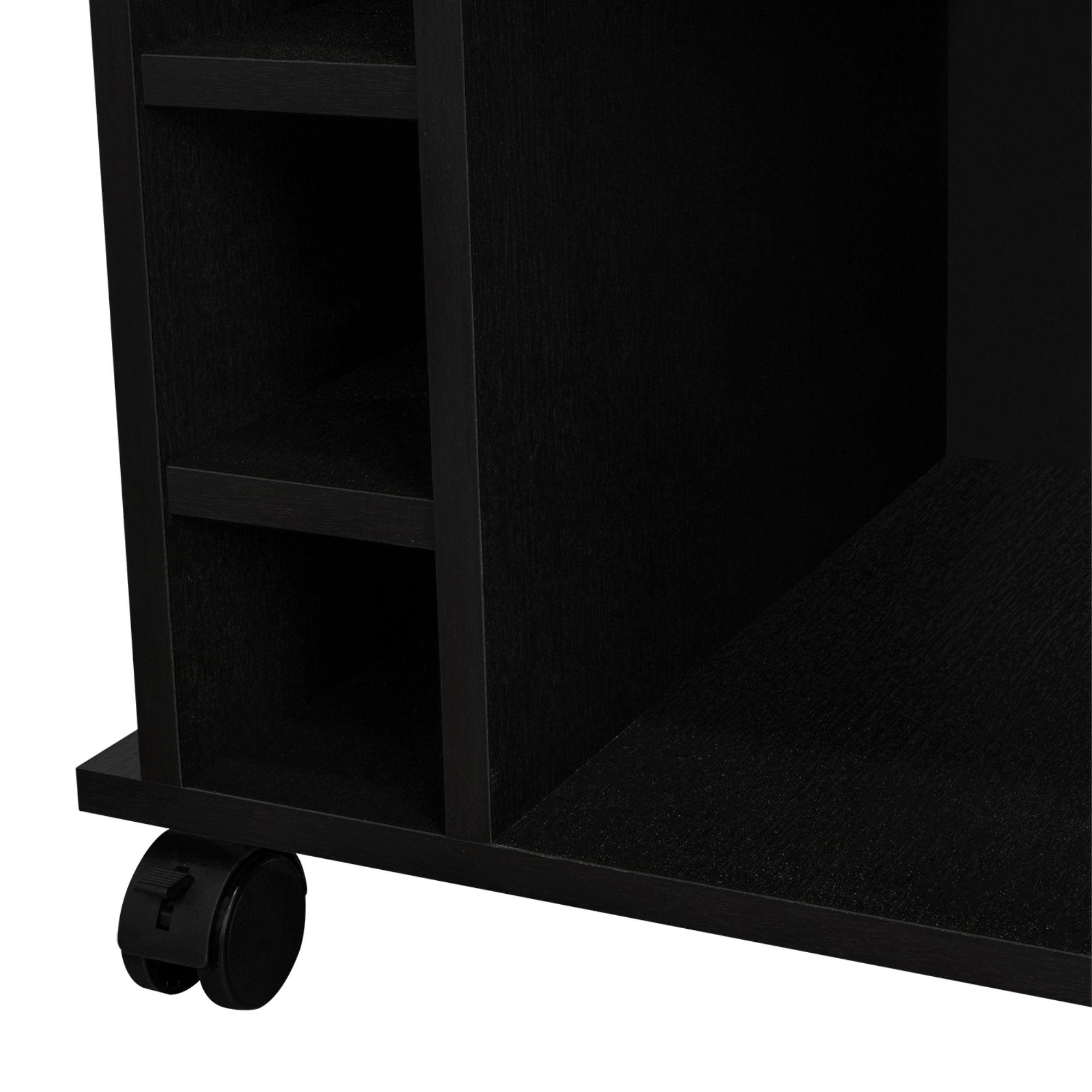 BAR BAJO DUKAT WENGUE 6 BOTELLEROS 89X41X55 CM CON RUEDAS - 7