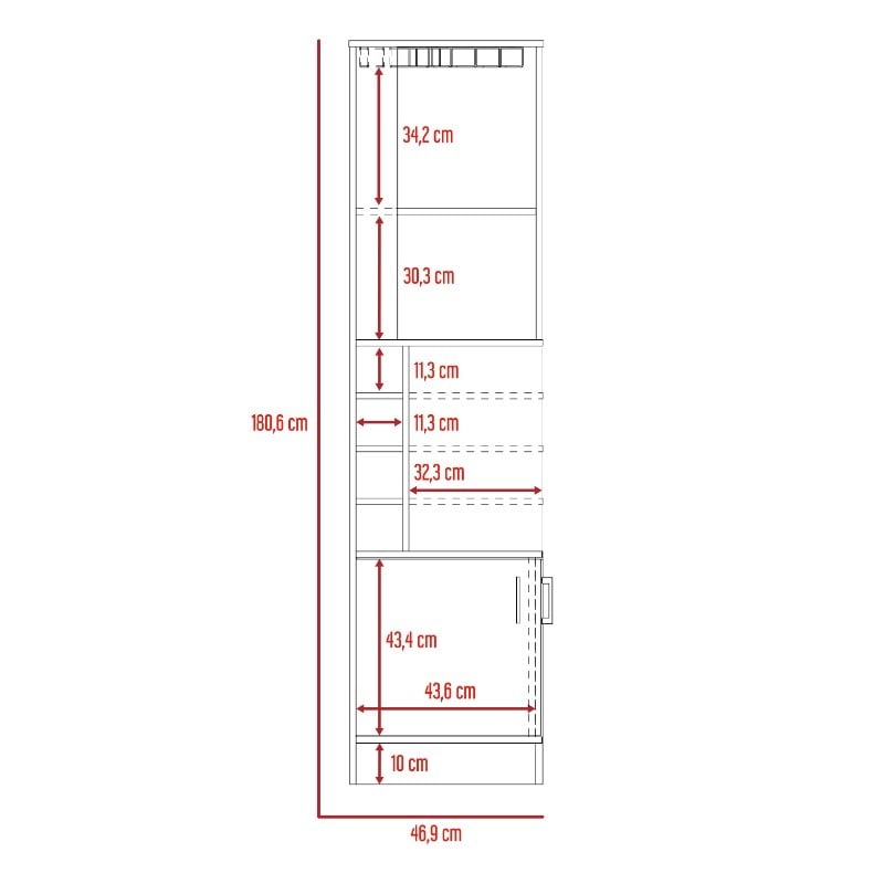 BAR ESQUINERO KAVA BEIJING WENGUE 180,6X46,9X46,9 CM - 2