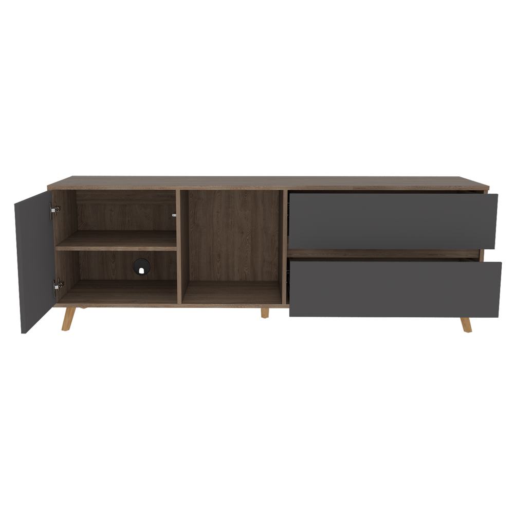 RACK TV 65' SALEM MIEL Y PLOMO 58,4X154,4X38 CM - 4