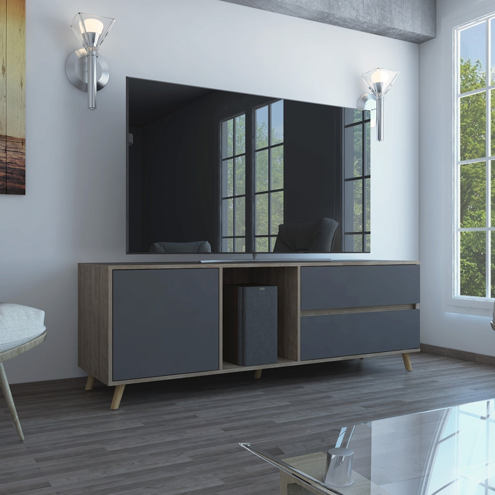RACK TV 65' SALEM MIEL Y PLOMO 58,4X154,4X38 CM - 5