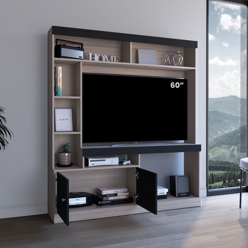 ESTANTE TV 52' DANTE BARDOLINO Y WENGUE 170,6X150X30,3 CM - 6