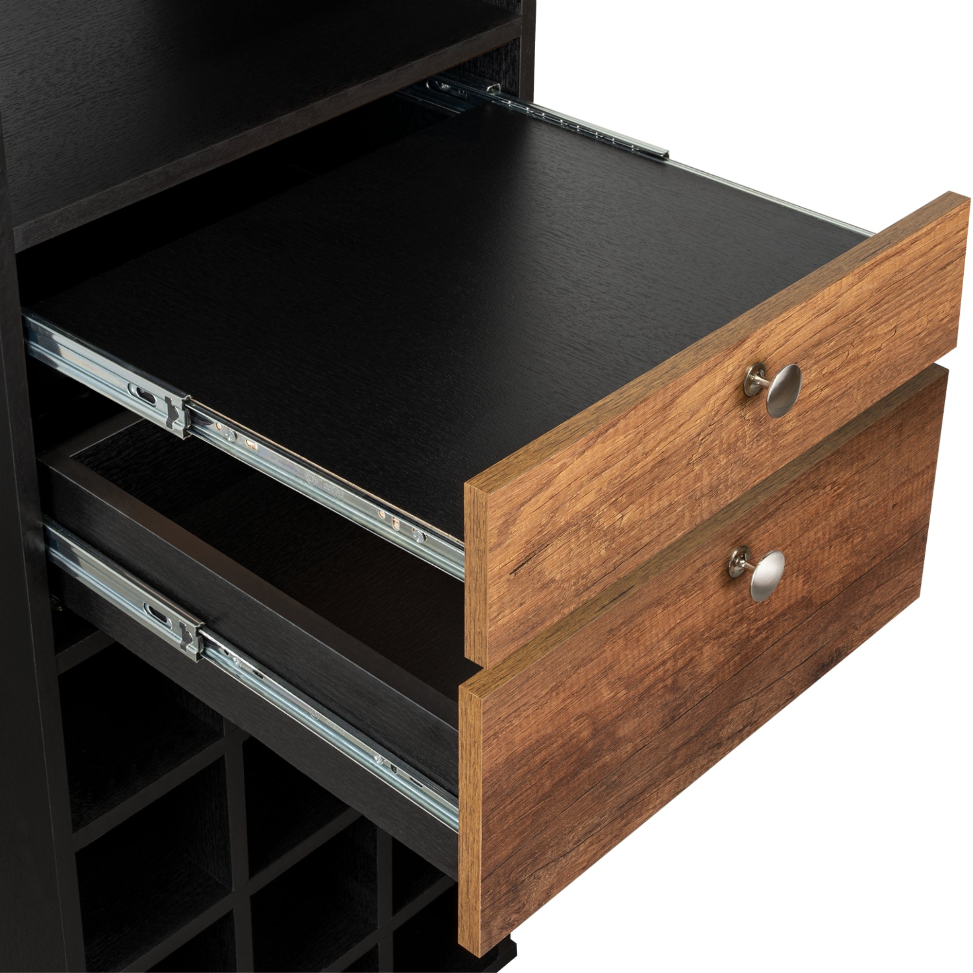 BAR ALTO CLASSIC COLOR CARAMELO Y WENGUE 160X46X40 CM - 11