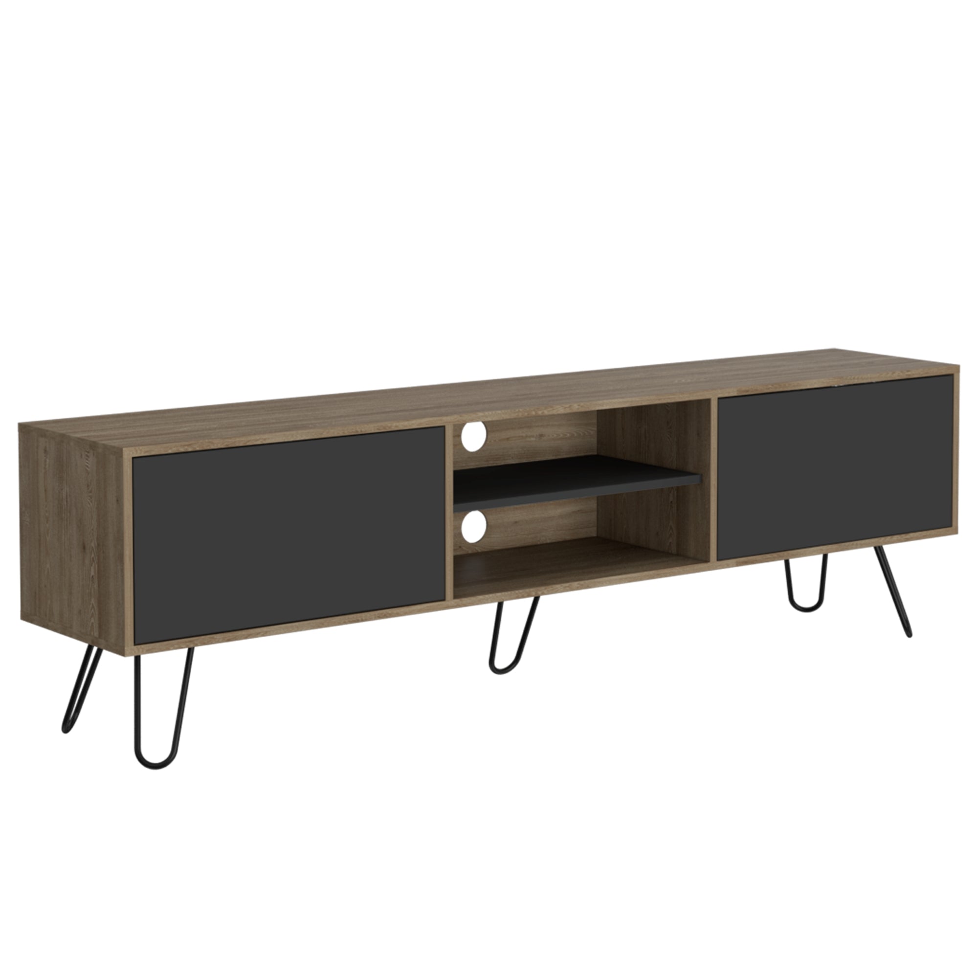 RACK TV 70' VASSEL MIEL Y PLOMO 52,5X180X35 CM - 3
