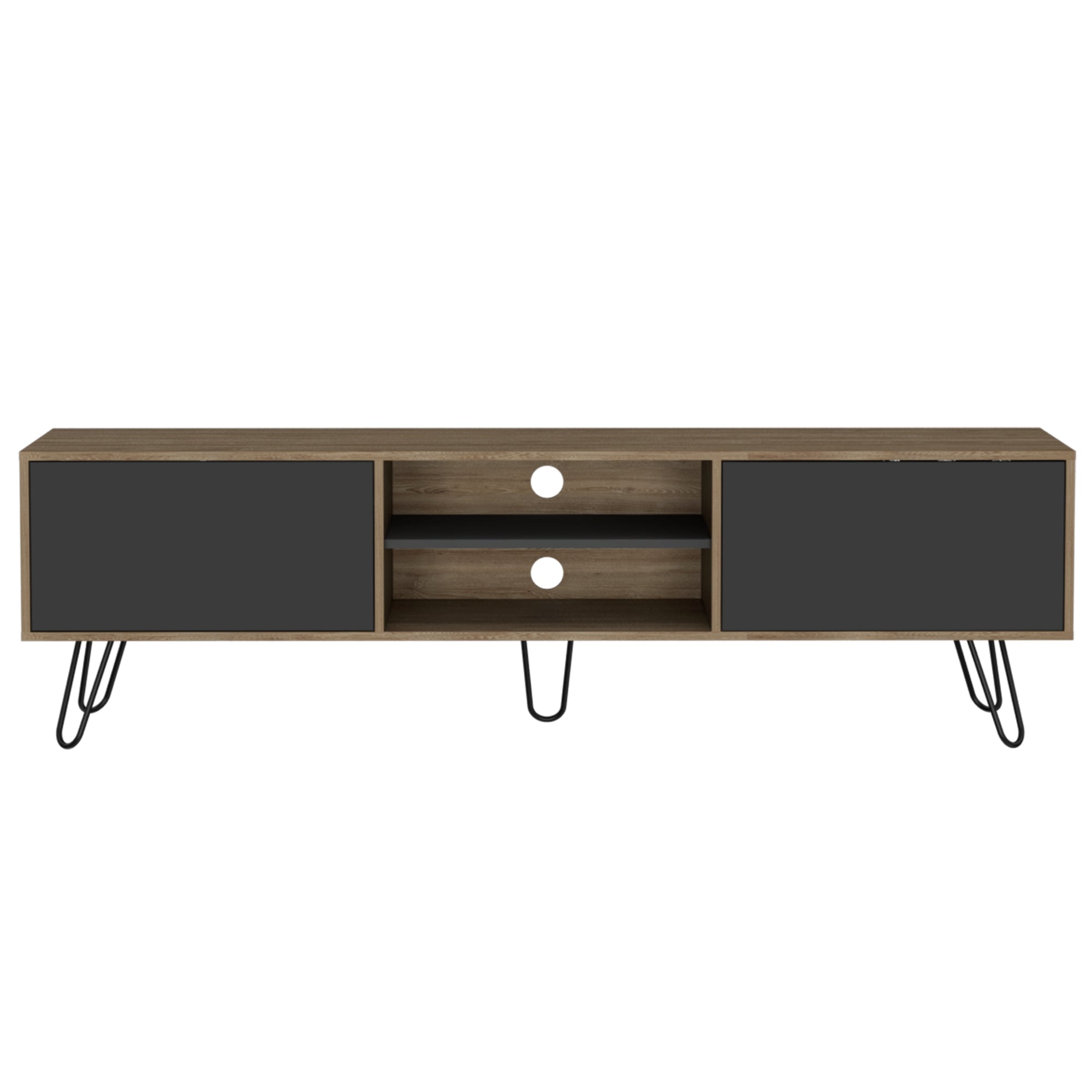 RACK TV 70' VASSEL MIEL Y PLOMO 52,5X180X35 CM - 4