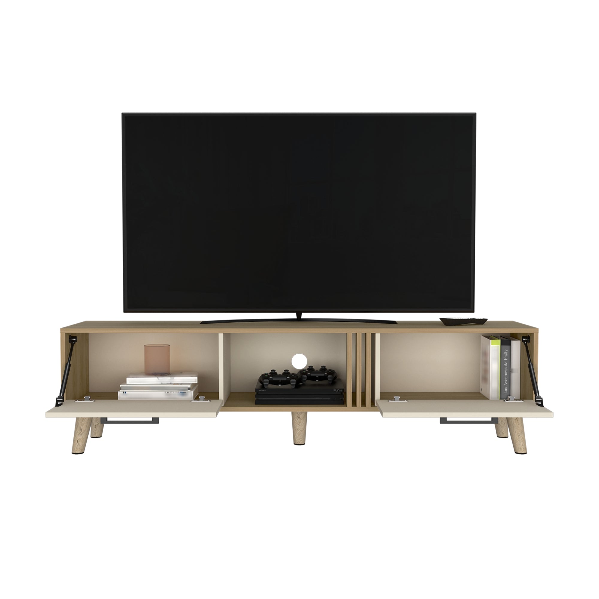 RACK TV 65' VANCE 2 PUERTAS 160X43X35 CM FRESNO Y CAPRI - 2