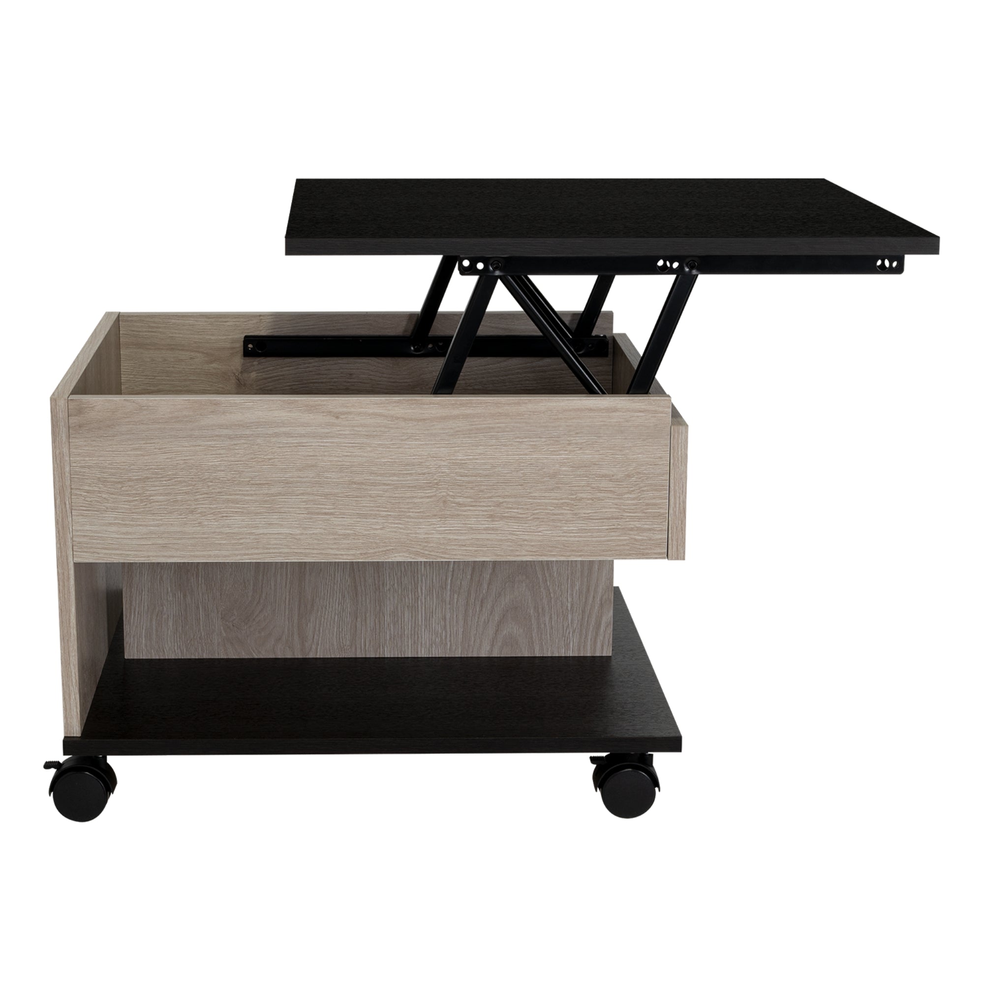 MESA FUNCIONAL 5G CENIZA Y WENGUE 43,3X80X54,5 CM - 7