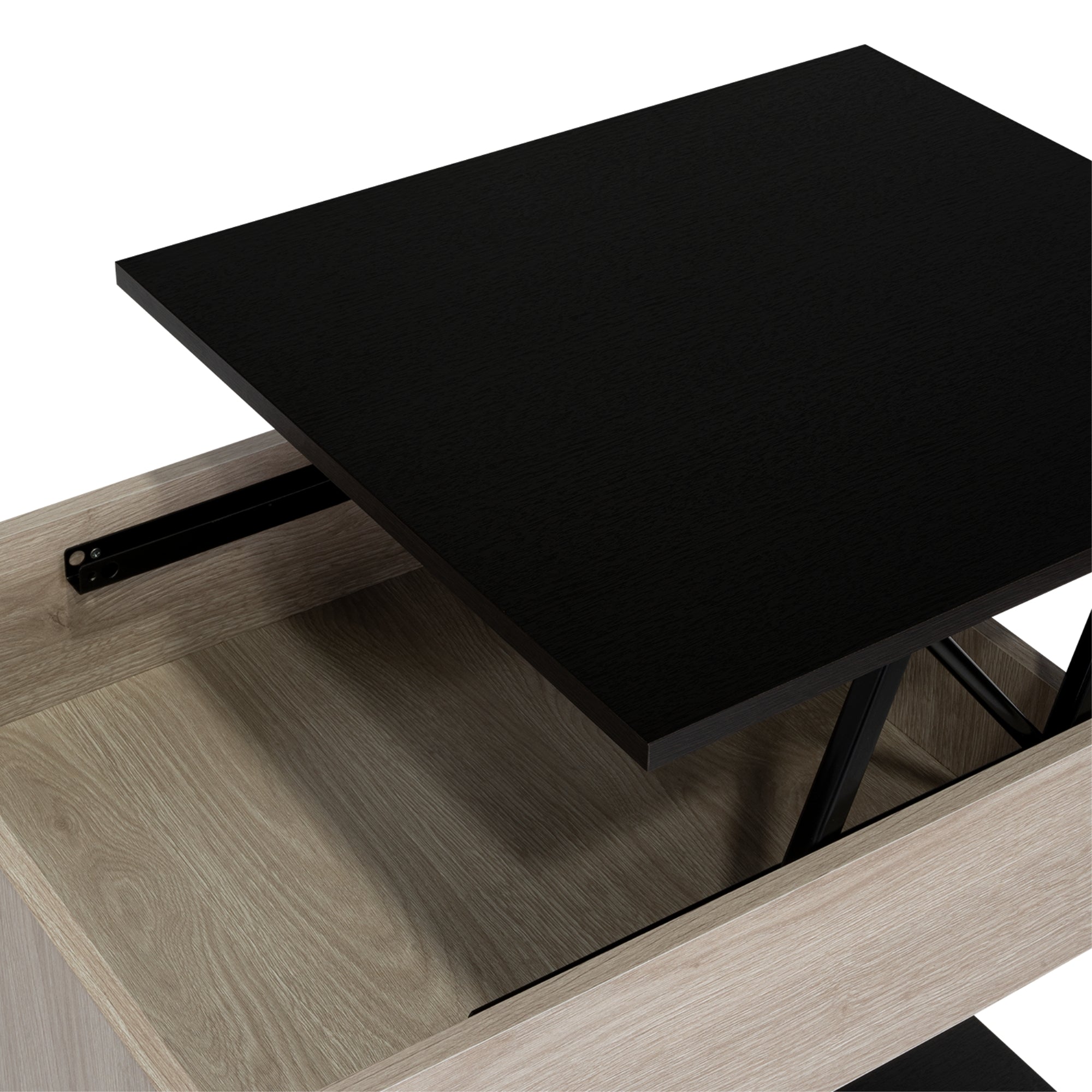 MESA FUNCIONAL 5G CENIZA Y WENGUE 43,3X80X54,5 CM - 8
