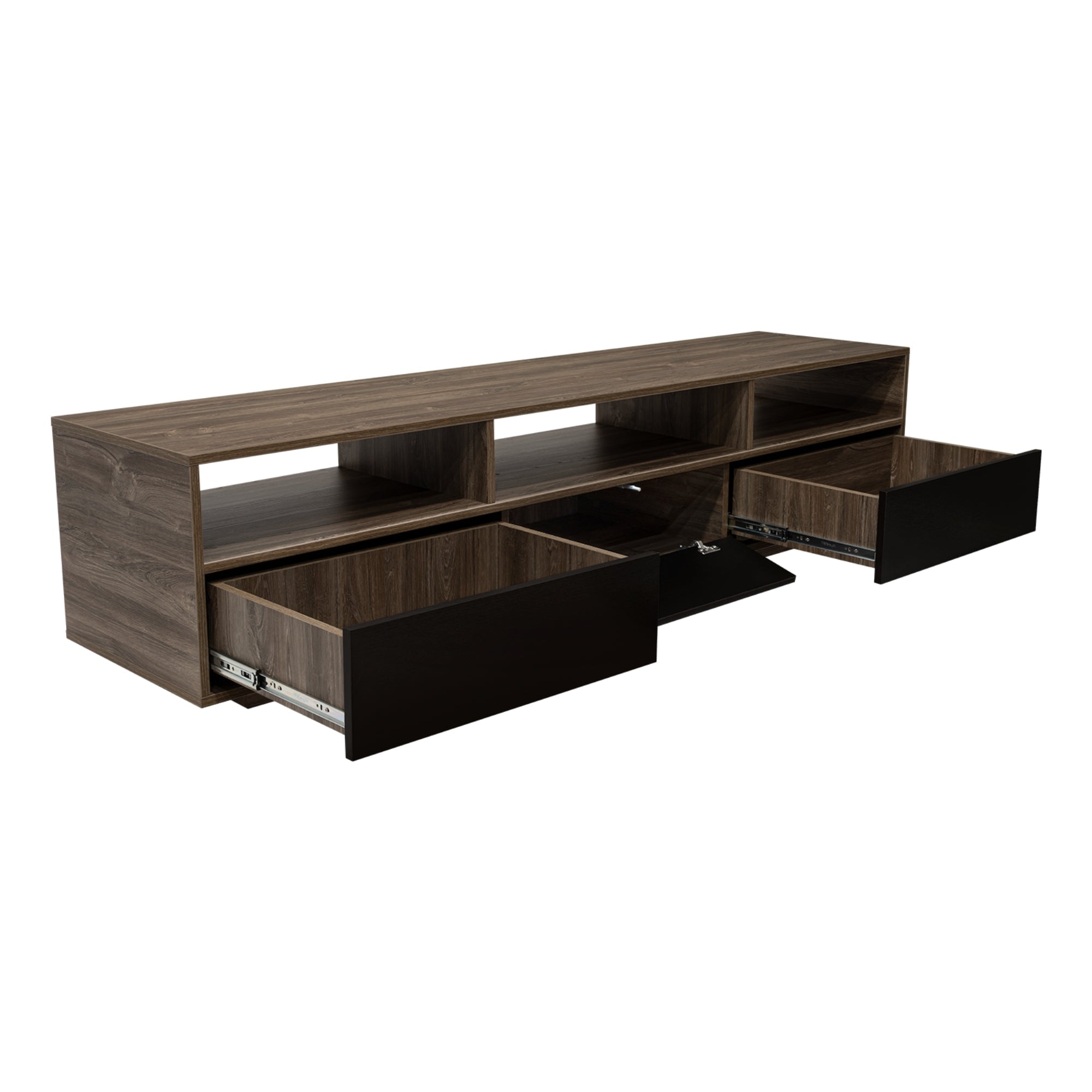 RACK TV 90' BELLAGIO SIENA Y WENGUE 50X210X50 CM - 1