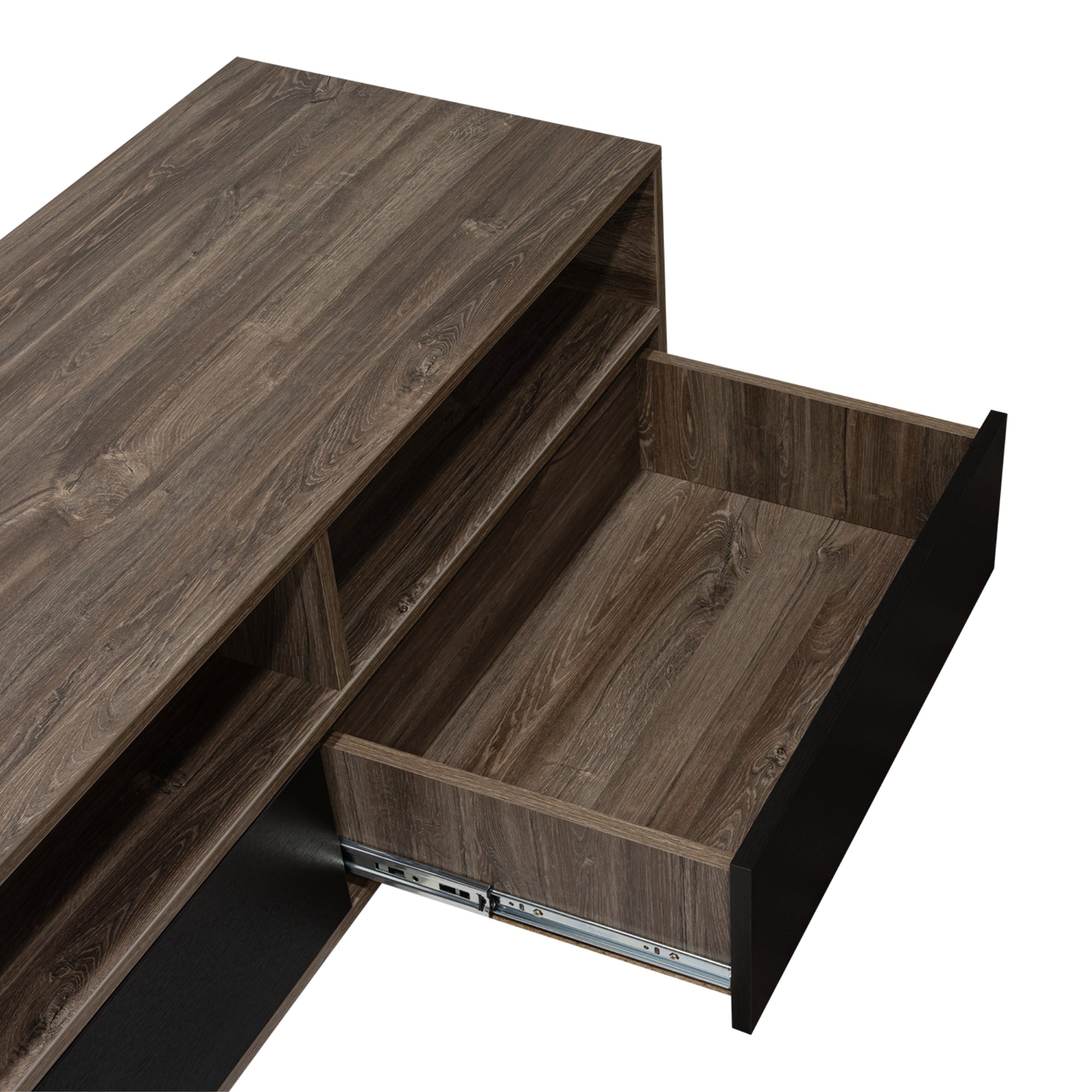RACK TV 90' BELLAGIO SIENA Y WENGUE 50X210X50 CM - 11