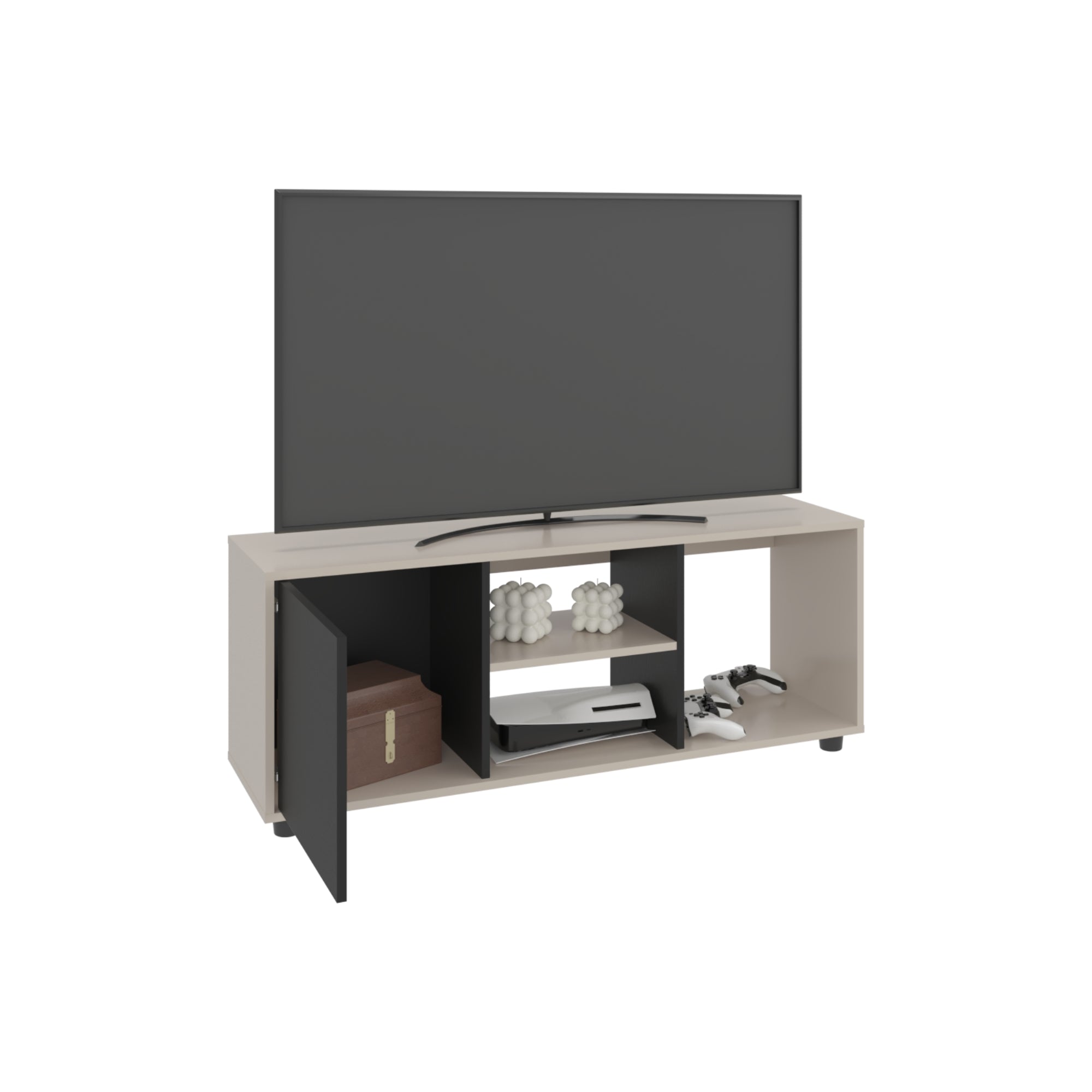 RACK TV 50' ADEL 120,3X34,9X46,7 CAPRI Y WENGUE - 1