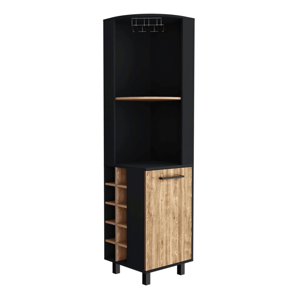 BAR ESQUINERO KAIA 180X45X45 CM 1 PUERTA WENGUE Y MIEL - 3