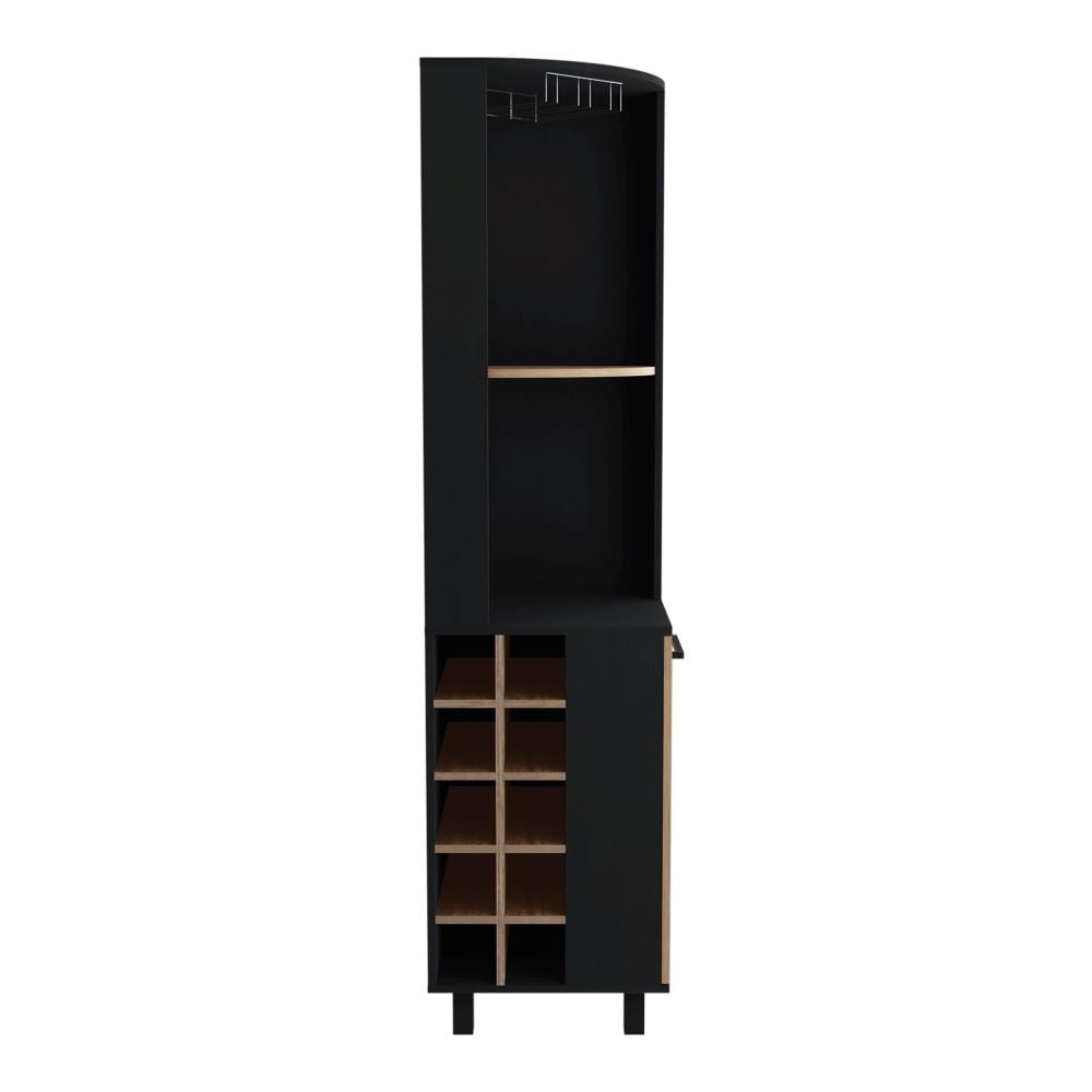 BAR ESQUINERO KAIA 180X45X45 CM 1 PUERTA WENGUE Y MIEL - 4