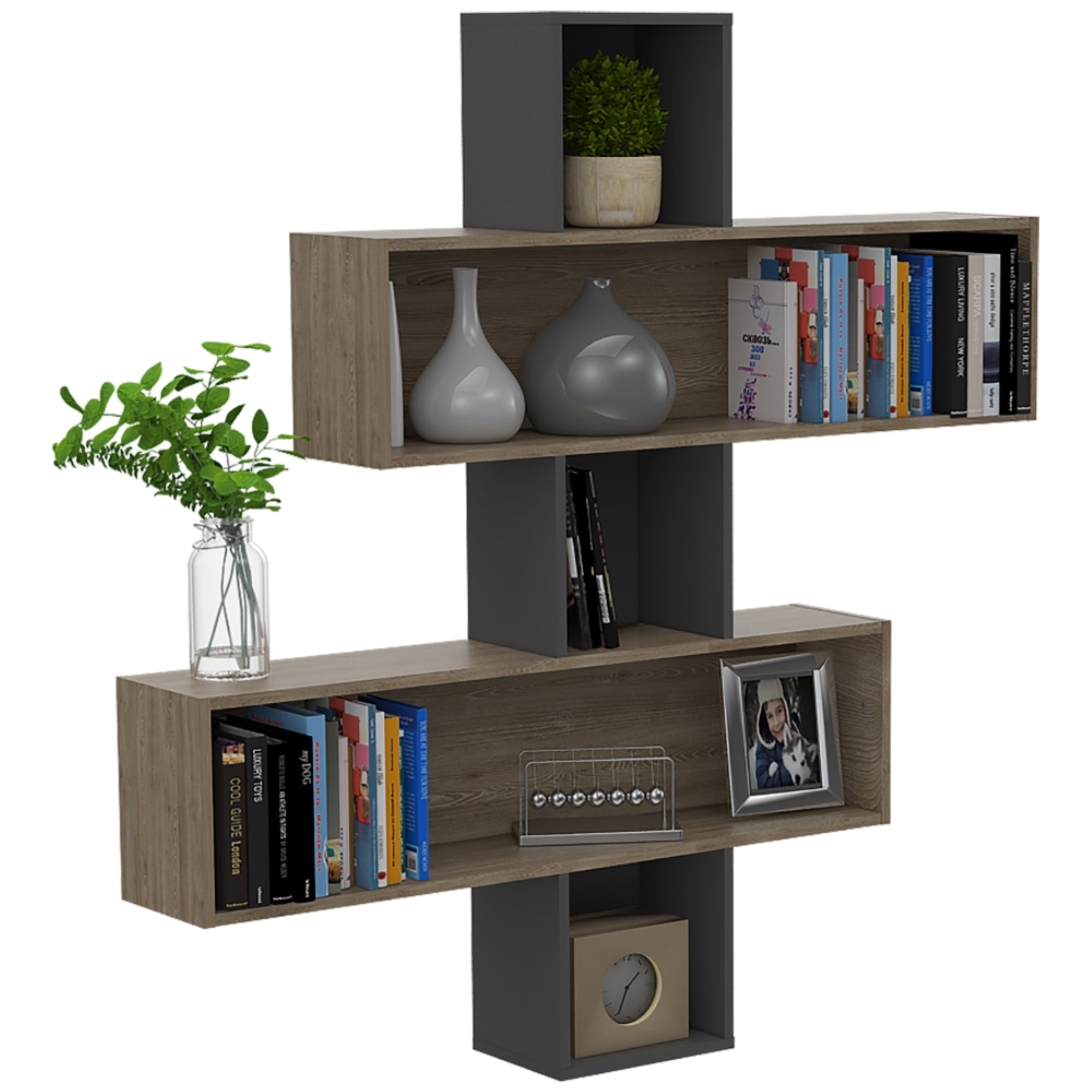 REPISA WALL 132X127X20 CM MIEL Y PLOMO - 1