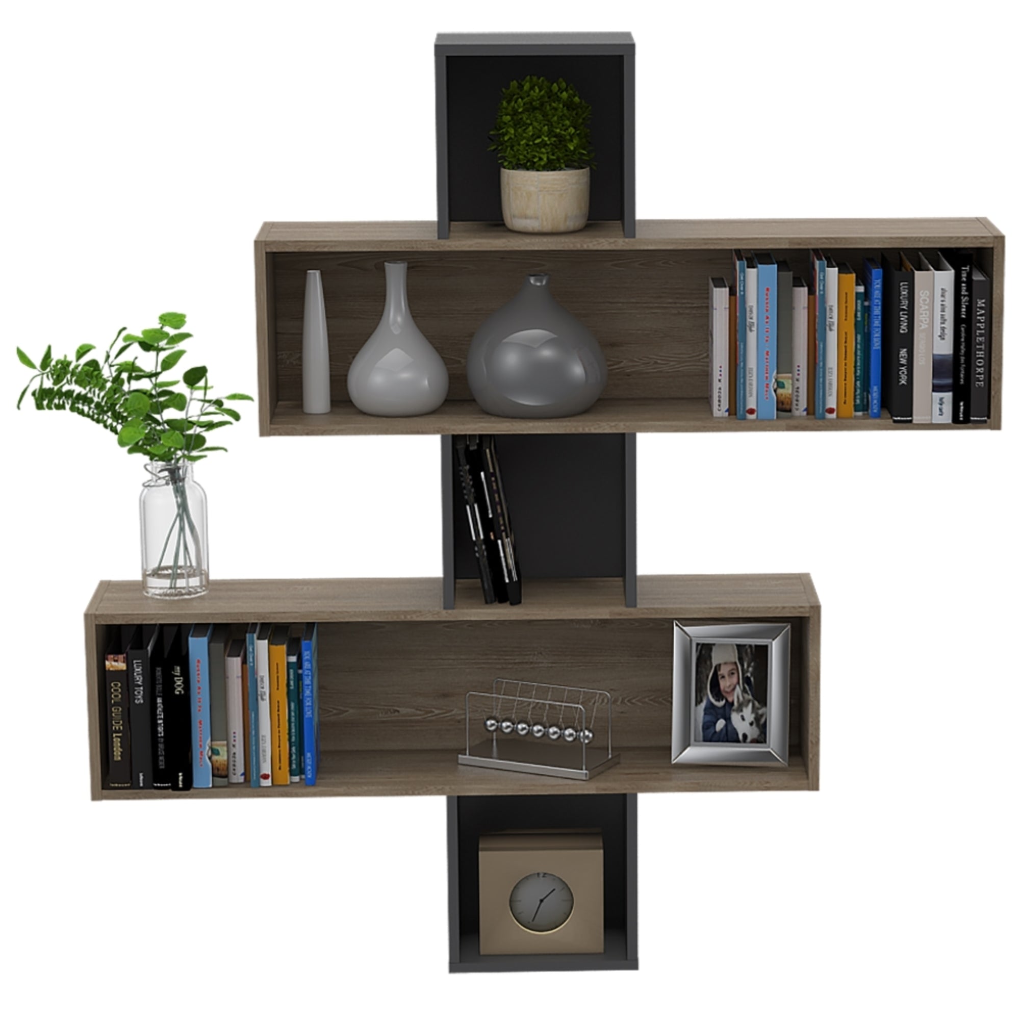 REPISA WALL 132X127X20 CM MIEL Y PLOMO - 2