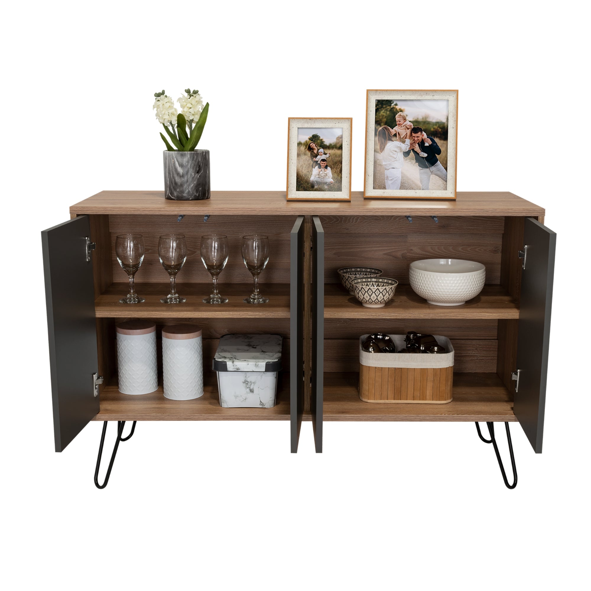 BUFFET VASSEL MIEL Y PLOMO 75,6X117,1X38,6 CM - 4