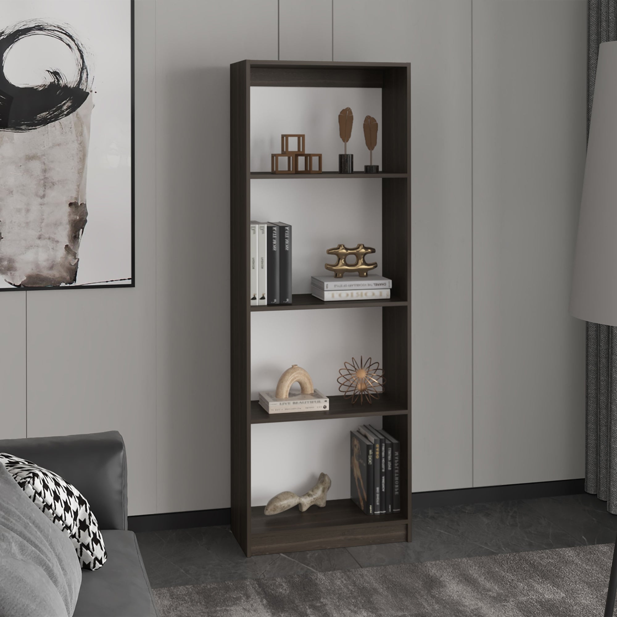 ESTANTE HOME-E 4 NIVELES MILAN Y BLANCO - 5