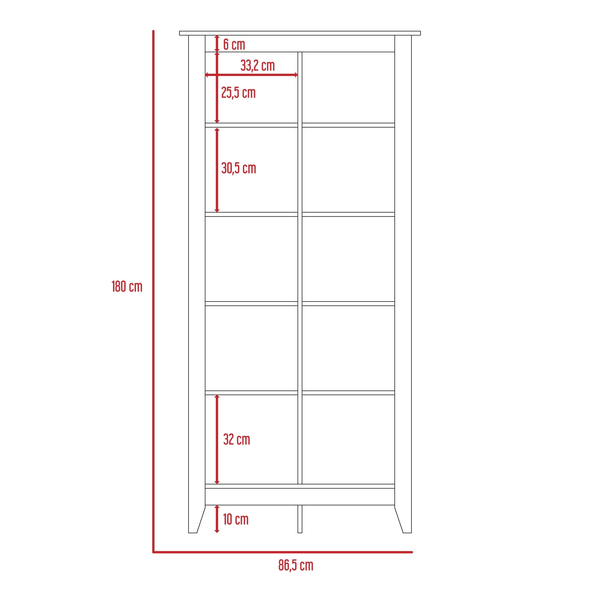 LIBRERO ESSENTIAL ROVERE 180X86,5X40,7 CM - 2