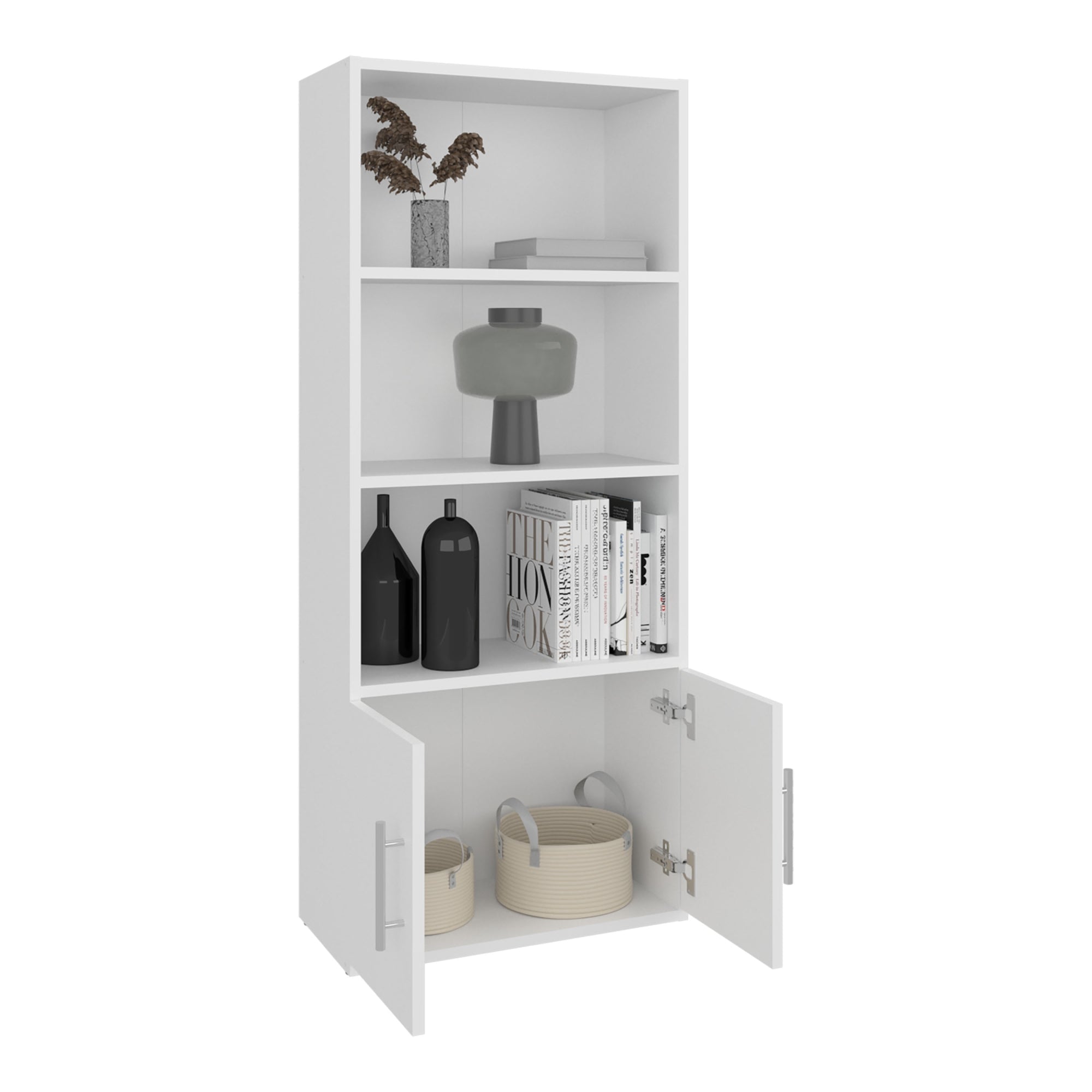 BIBLIOTECA ECO JOY 2 PUERTAS 4 NIVELES BLANCO - 1