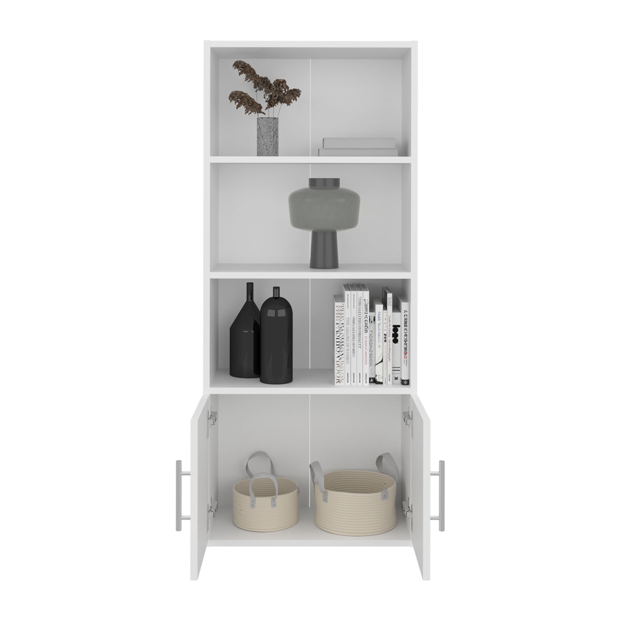 BIBLIOTECA ECO JOY 2 PUERTAS 4 NIVELES BLANCO - 2